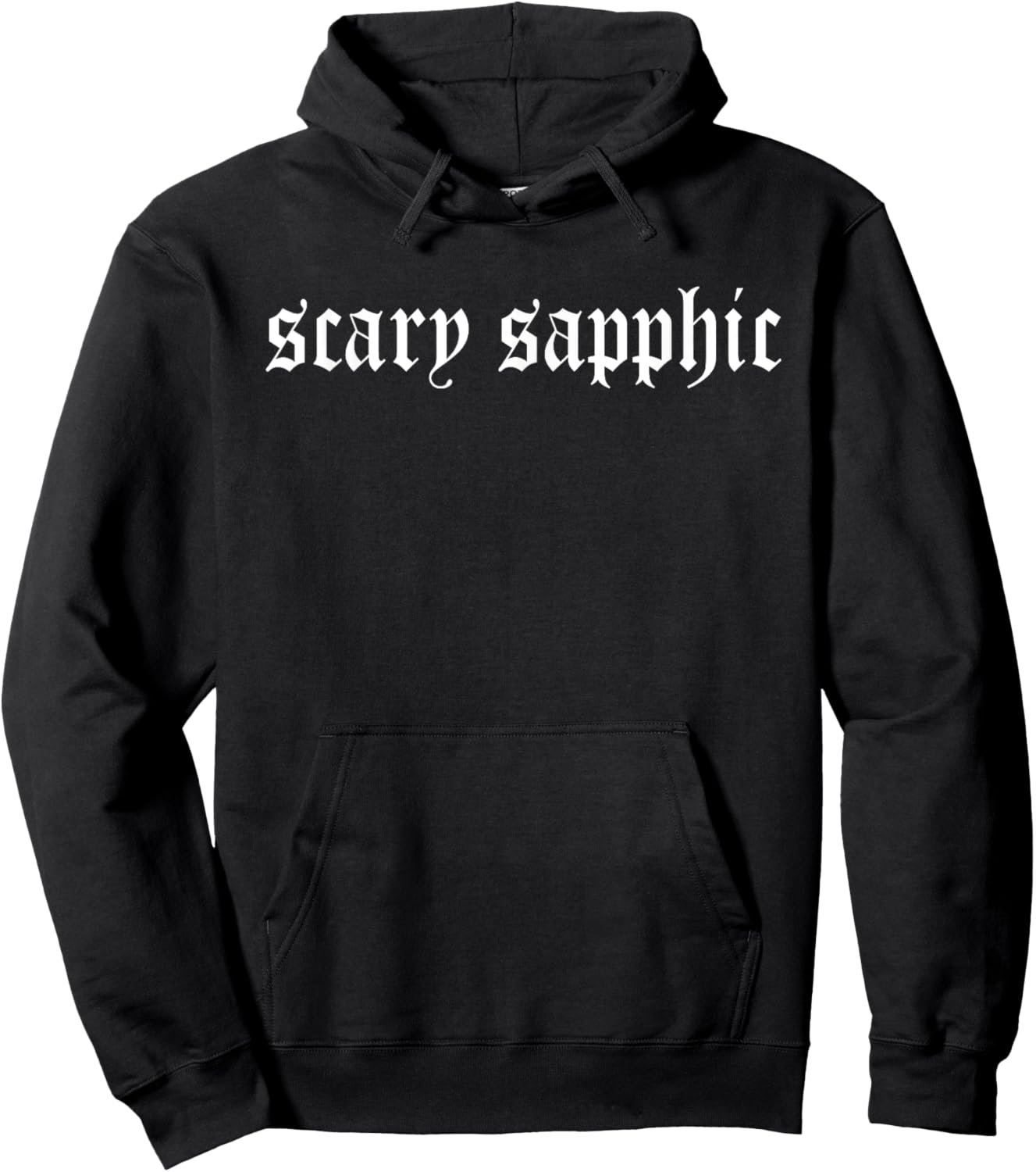 Scary Sapphic Funny Apparel Hoodie - Hoodie | Black