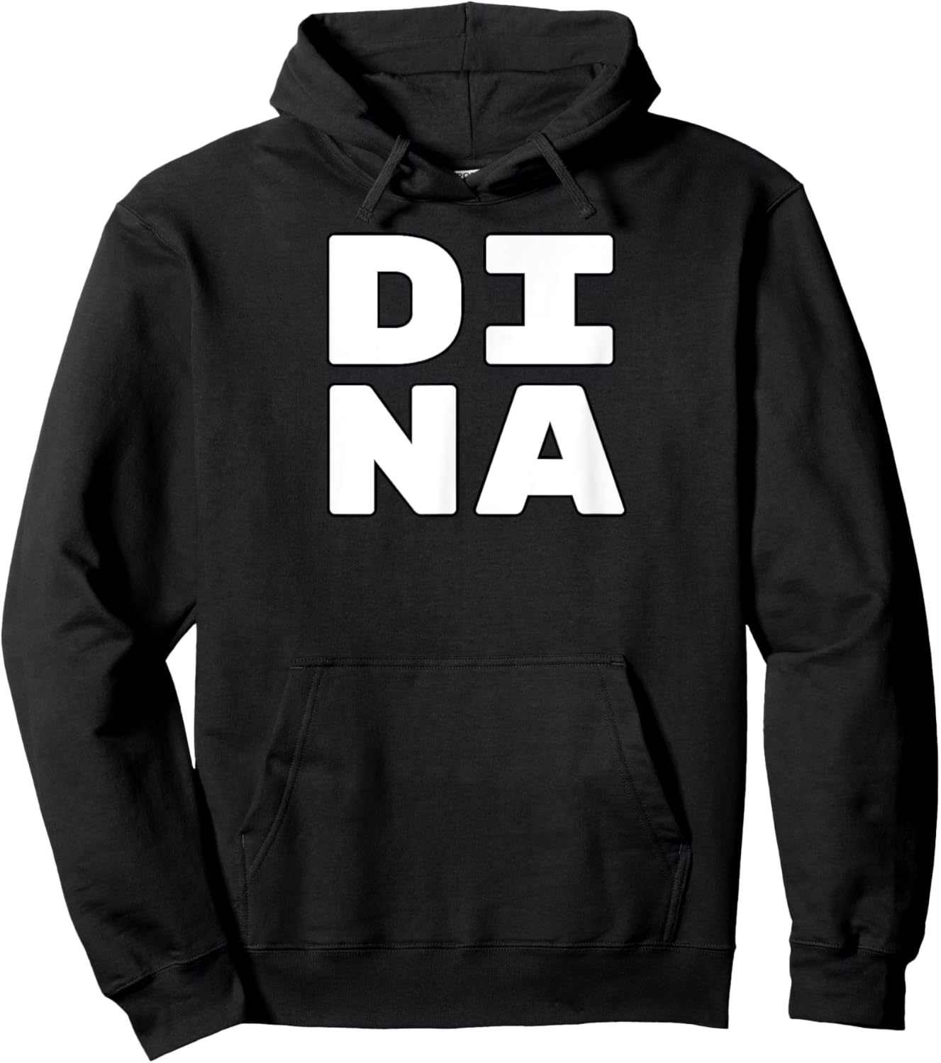 DINA Personalized Retro Girls Custom DINA Name Hoodie - Hoodie | Black