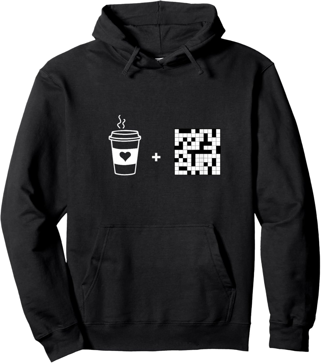 Coffee and Crosswords , Crossword Puzzle Day Hoodie - Hoodie | Black