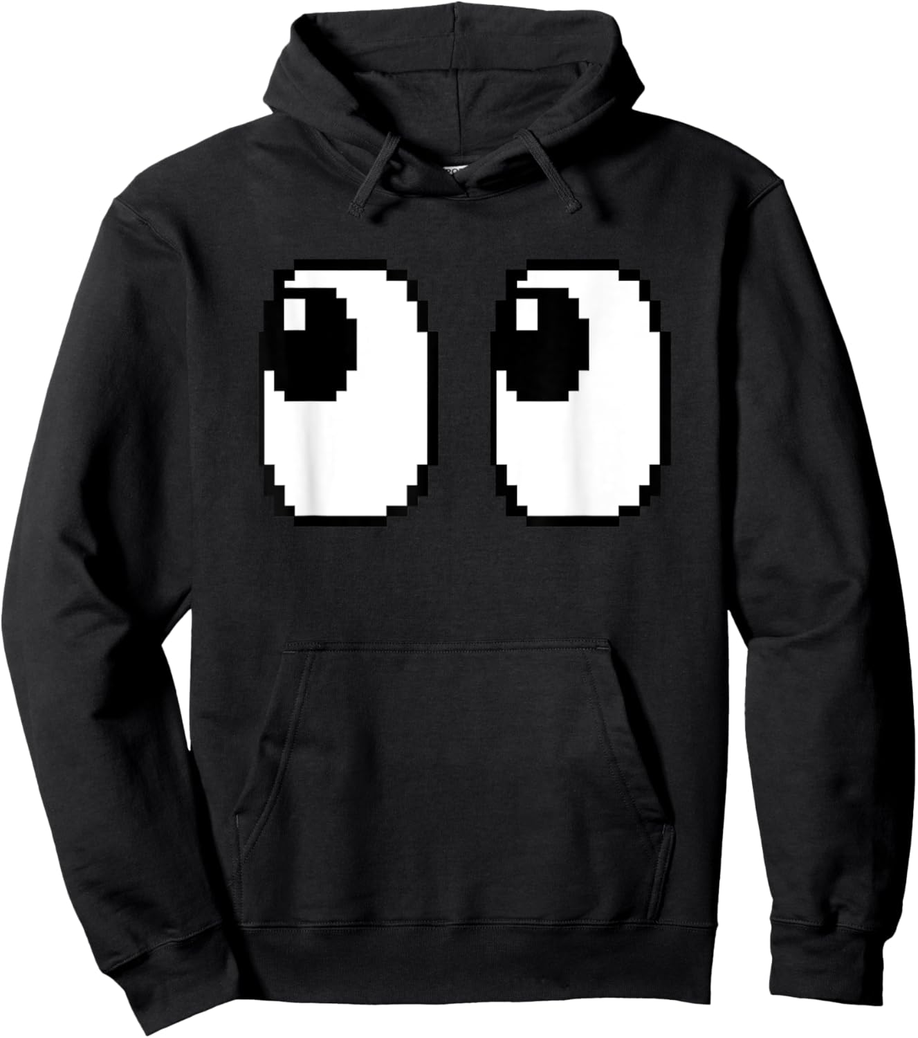 Pixel Ghost Eyes Halloween Game Group Costume Hoodie - Hoodie | Black