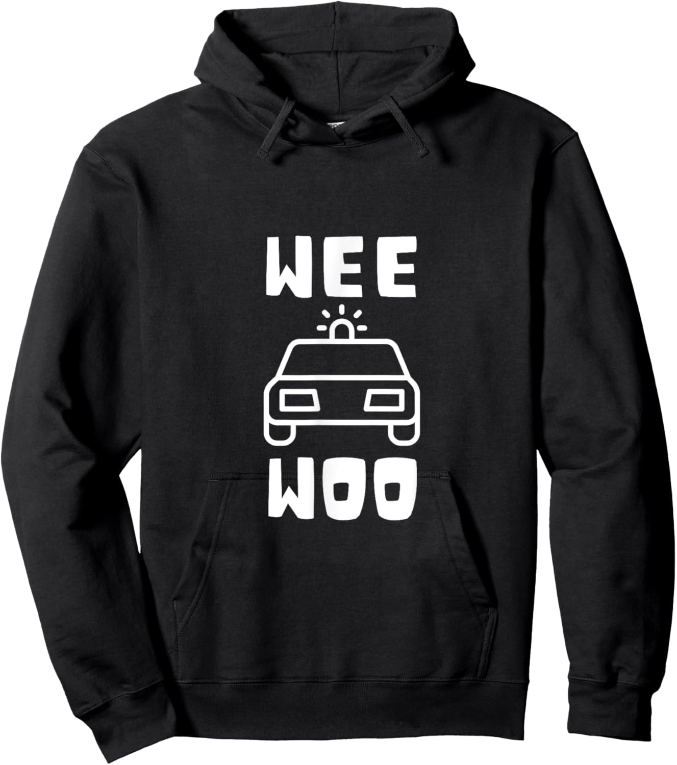 Wee Woo Police Siren Law Enforcement Officers Hoodie - Hoodie | Black