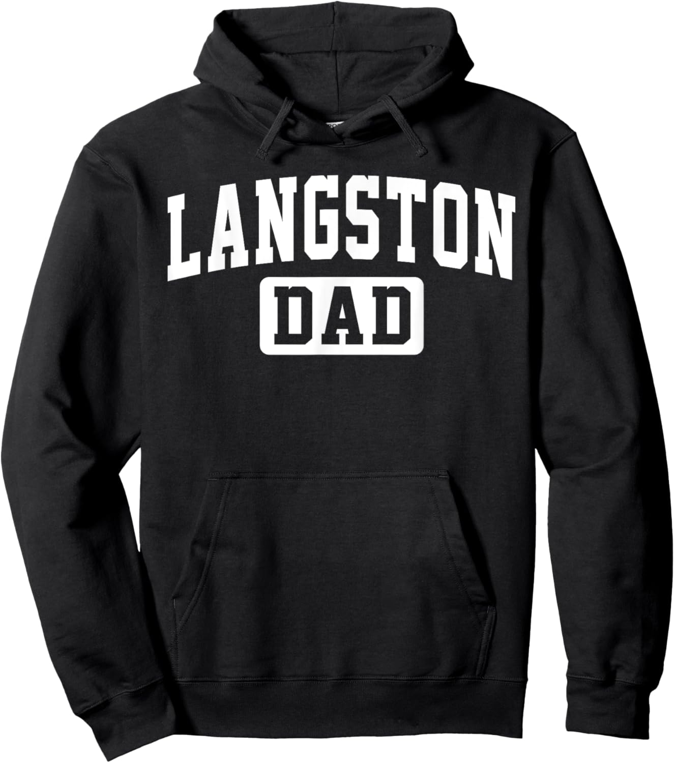 Langston University Dad Father Arch Vintage Family Men Women Hoodie - Hoodie | Black