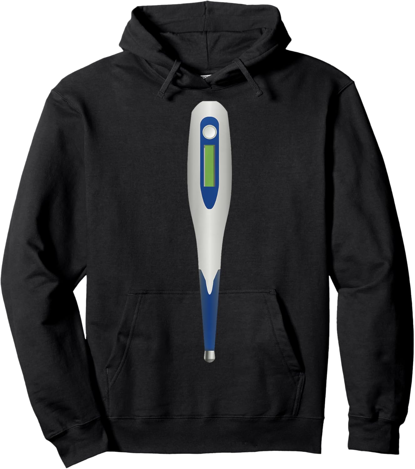 Digital Thermometer Funny Dress Up Cosplay Halloween Costume Hoodie - Hoodie | Black