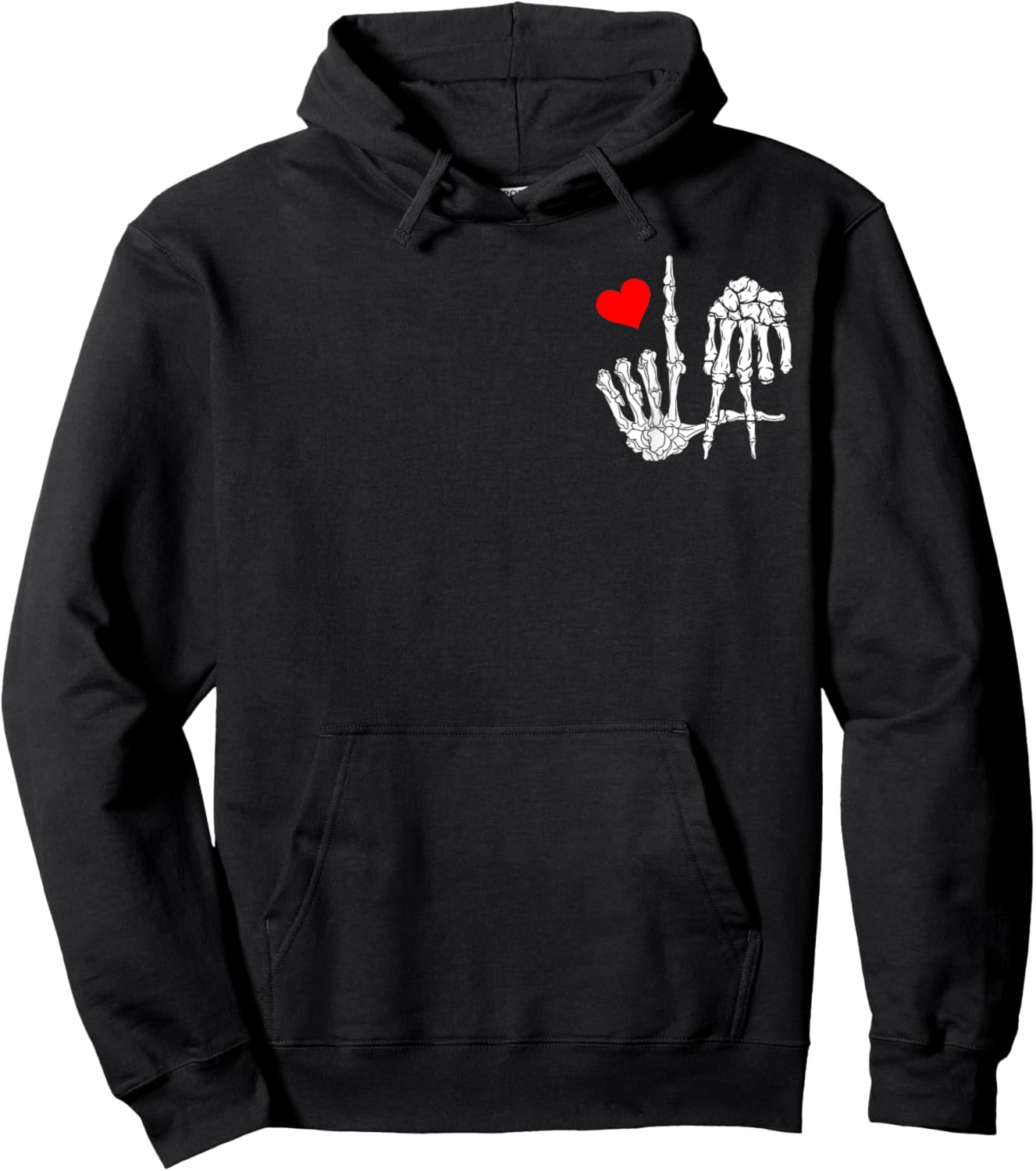 I Love Los Angeles With Skeleton LA Sign to Represent City Hoodie - Hoodie | Black