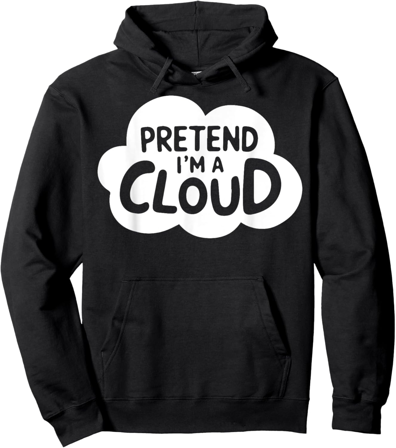 Group Easy Adult Halloween Costumes Pretend I'm A Cloud Hoodie - Hoodie | Black