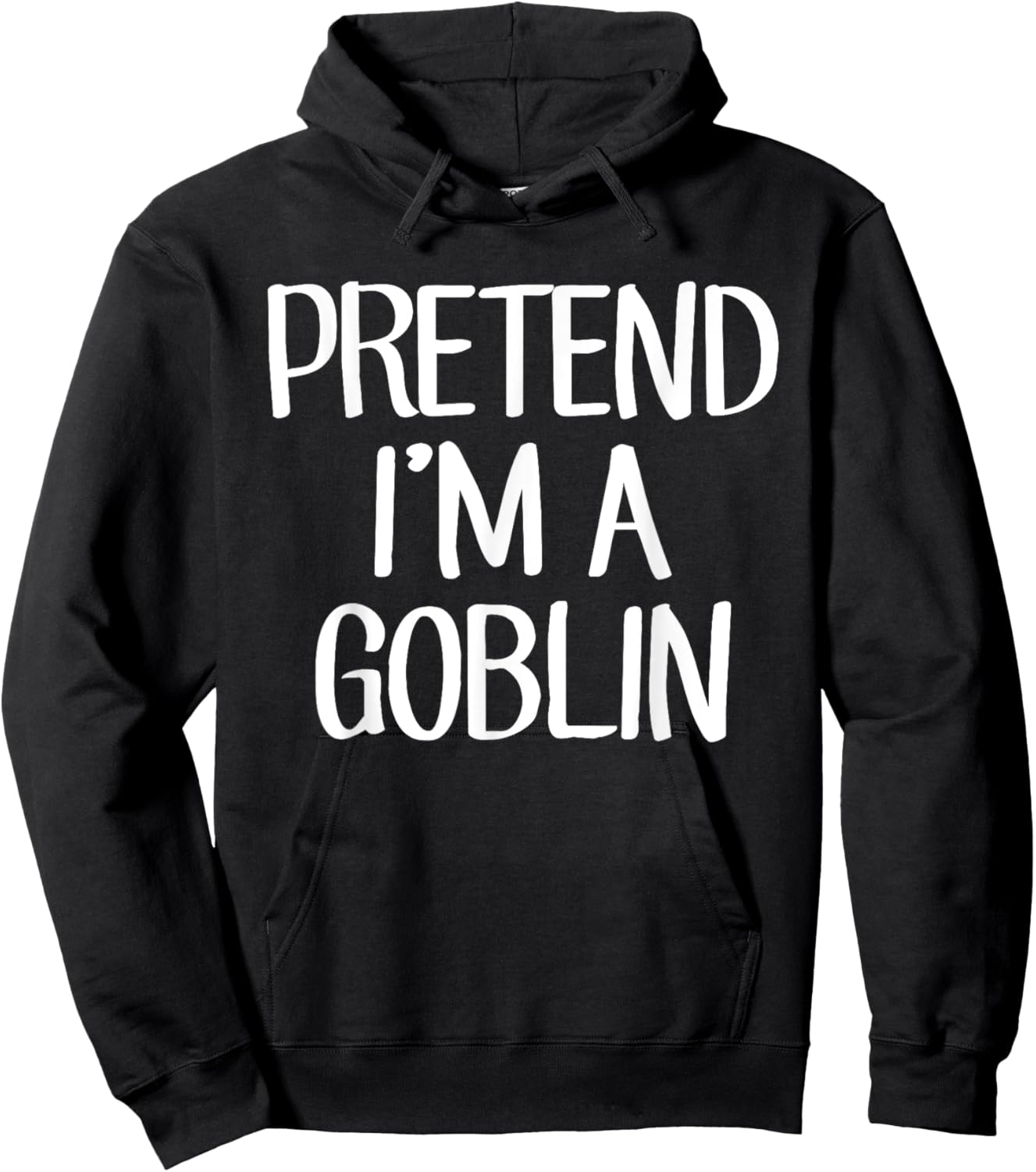 Pretend I'm A Goblin Costume Family Lazy Easy Halloween Hoodie - Hoodie | Black