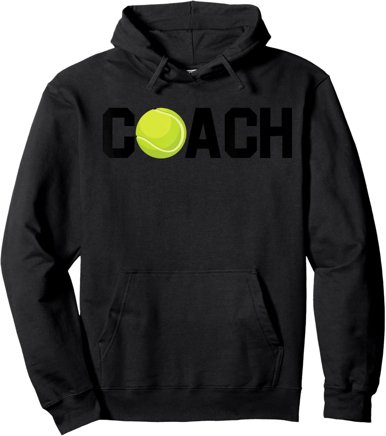 Cool Tennis Coach Funny Trainer Racket Lawn Game Enthusiast Hoodie - Hoodie | Black