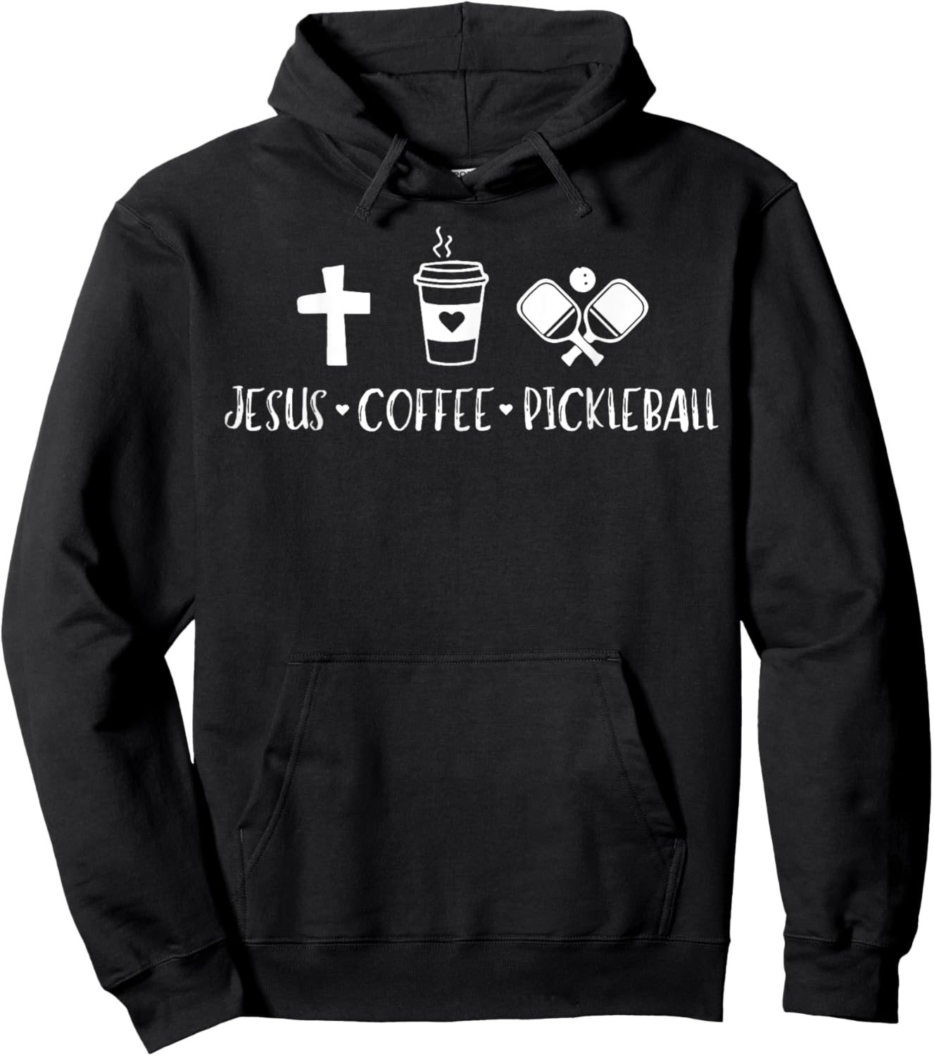 Jesus Coffee Pickleball Hoodie - Hoodie | Black