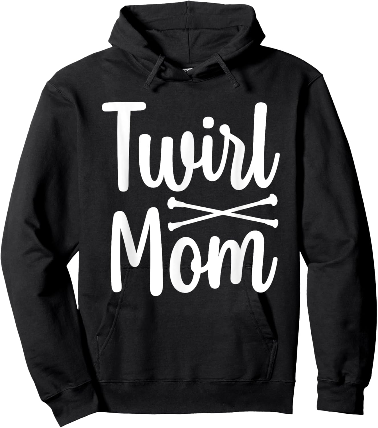 Cute Twirling Design Mom Twirler Baton Twirling Hoodie - Hoodie | Black