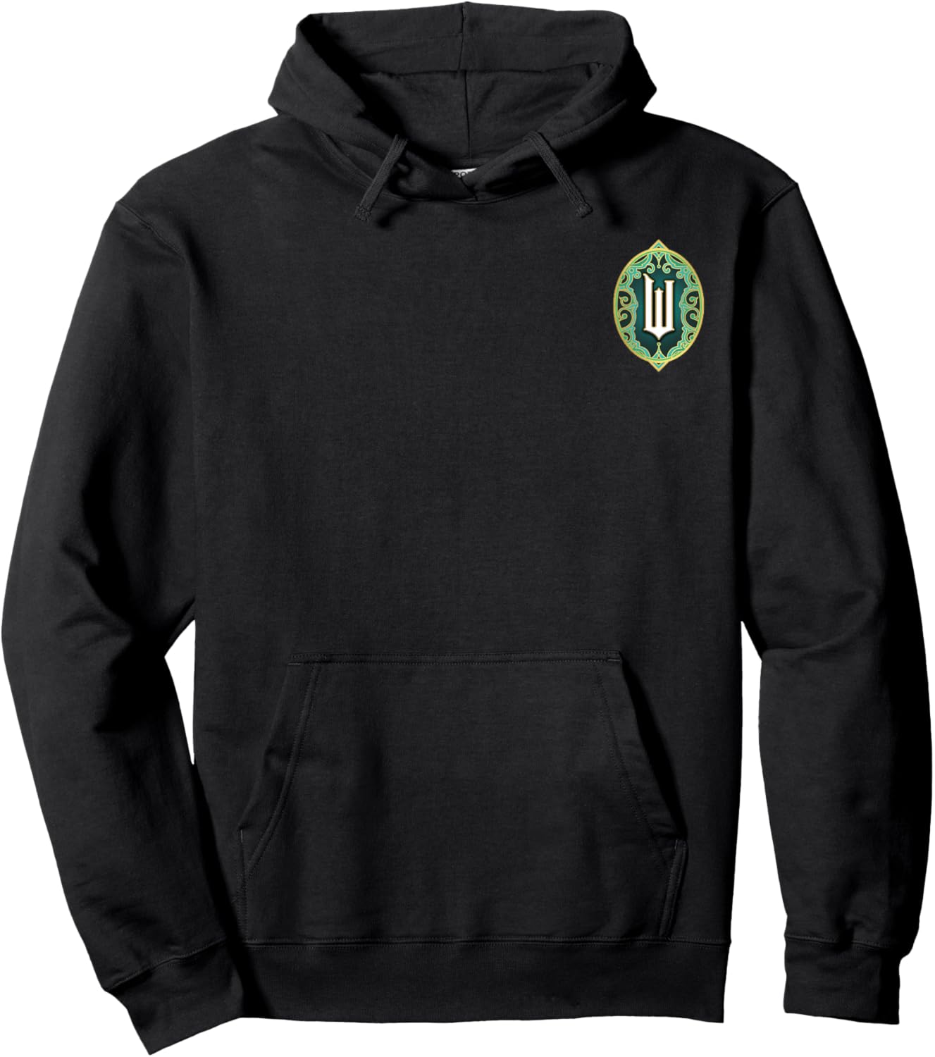 Wicked Wizard Face Emerald City Front & Back Hoodie - Hoodie | Black