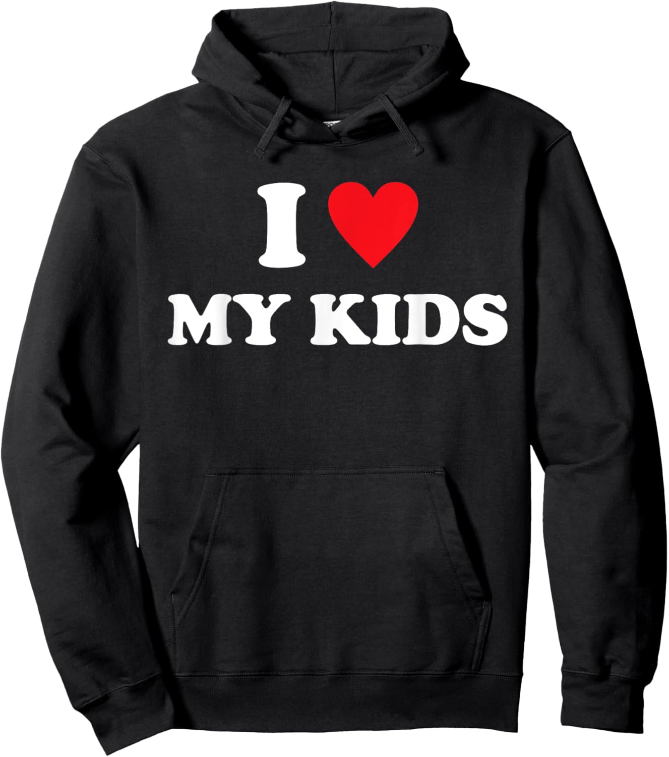 I Love My Kids Design Hoodie - Hoodie | Black