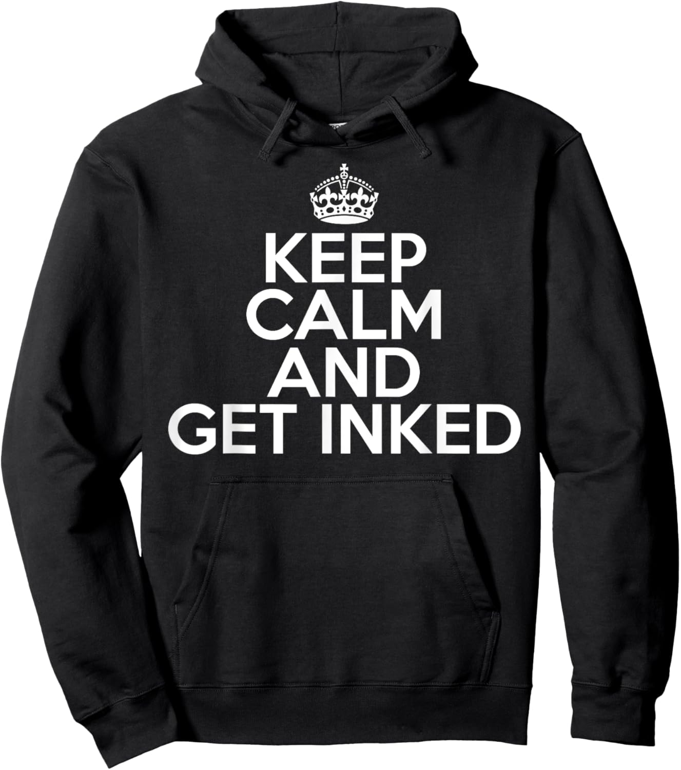 Funny Tattoo Lover Keep Calm and Get Inked Hoodie - Hoodie | Black