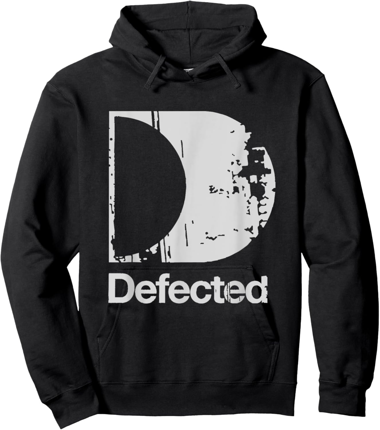 Defected Classic D Light Grey Print Hoodie - Hoodie | Black