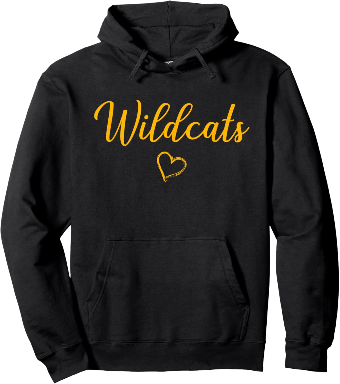 Godley Wildcats Above Small Heart Hoodie - Hoodie | Black