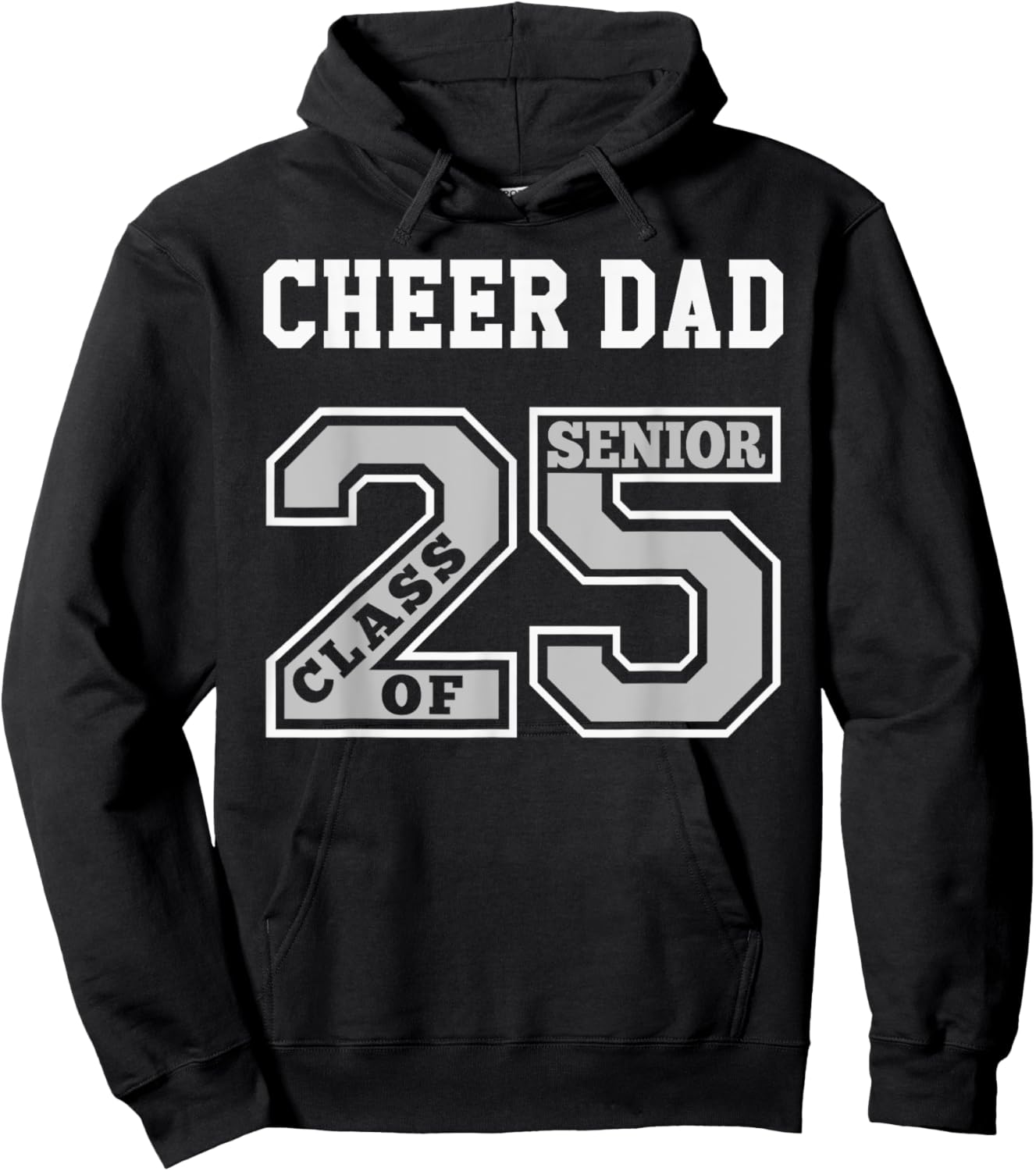 Senior Cheer Dad 2025 - Cheer Dad Senior Class 25 Hoodie - Hoodie | Black