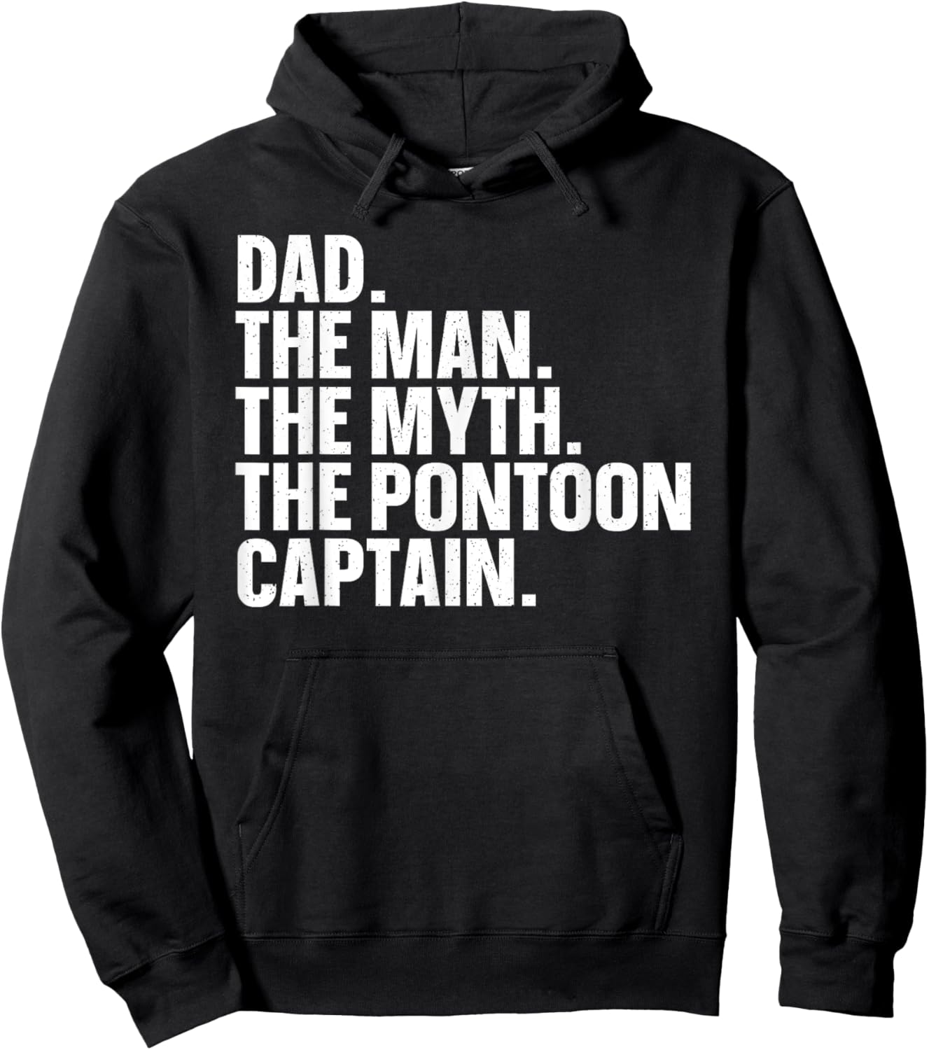 Funny Pontoon Dad Art Boating Pontoon Boat Captain Hoodie - Hoodie | Black