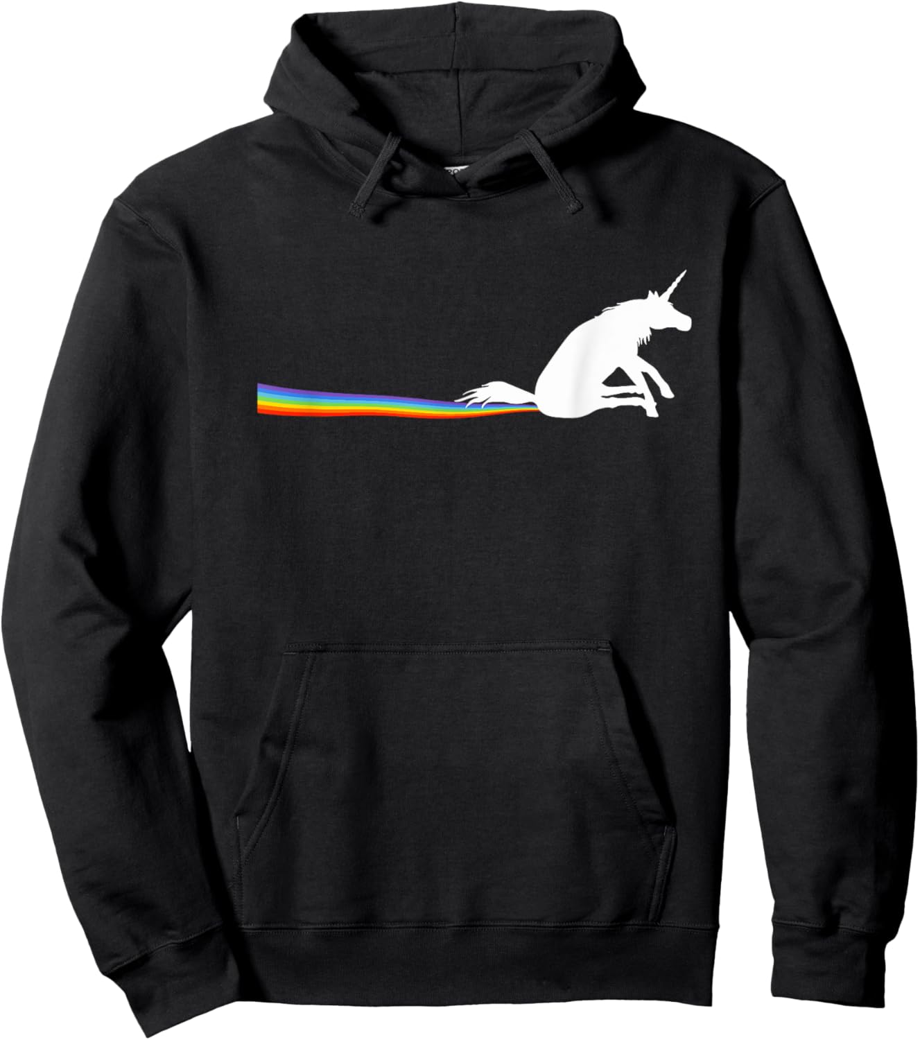 Funny Meme Scooting Unicorn Rainbow Poop Streak Hoodie - Hoodie | Black