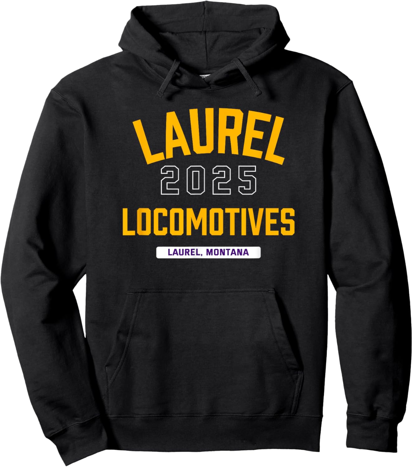 Laurel Locomotives Laurel, Montana 2025 Hoodie - Hoodie | Black