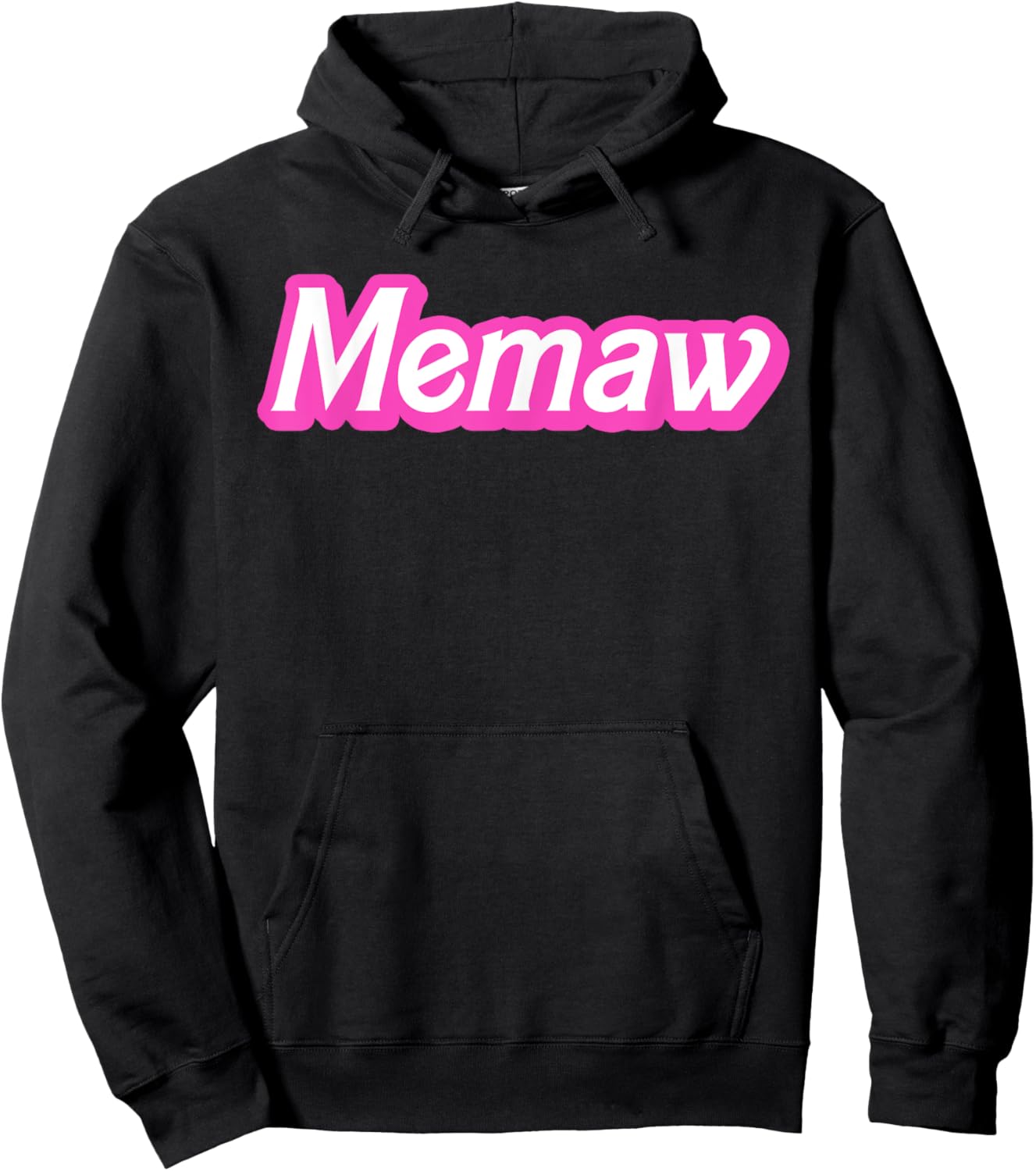 Retro Memaw Pink , Spooky Halloween Grandma Hoodie - Hoodie | Black