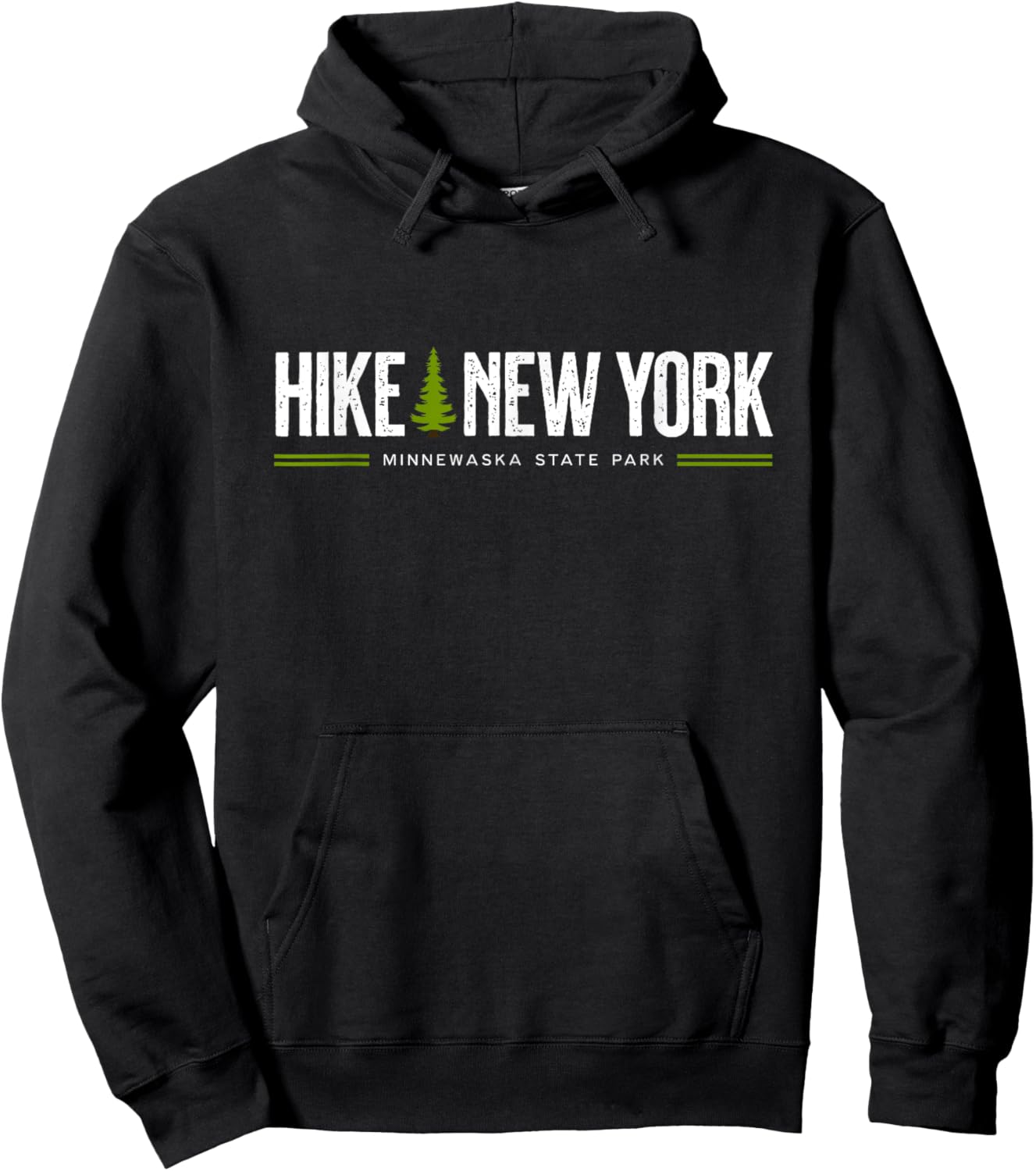 New York Minnewaska State Park Hike Tree Retro Graphic Hoodie - Hoodie | Black