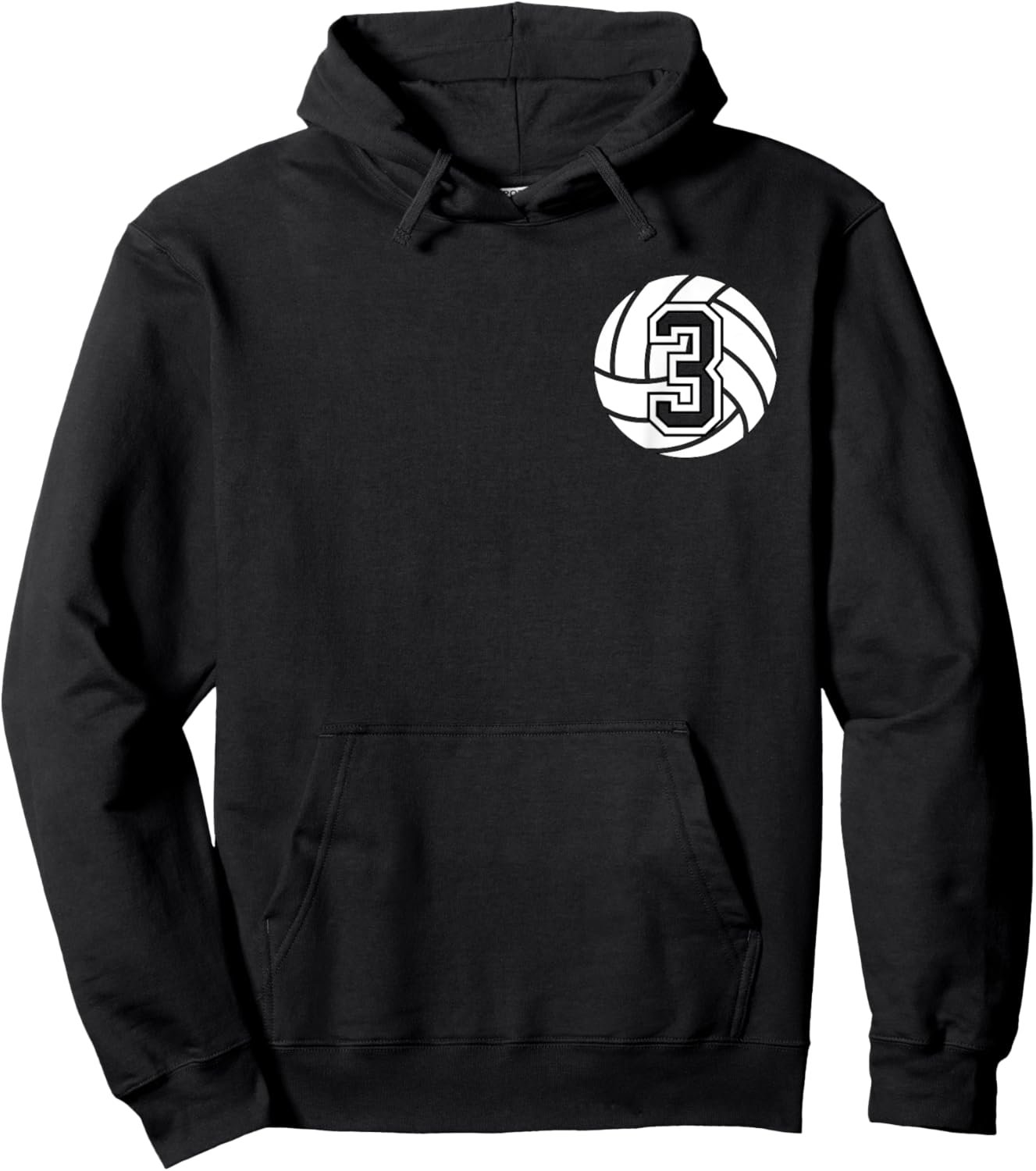 Volleyball Player #3 Volleyball Mom Dad Number 3 Hoodie - Hoodie | Black