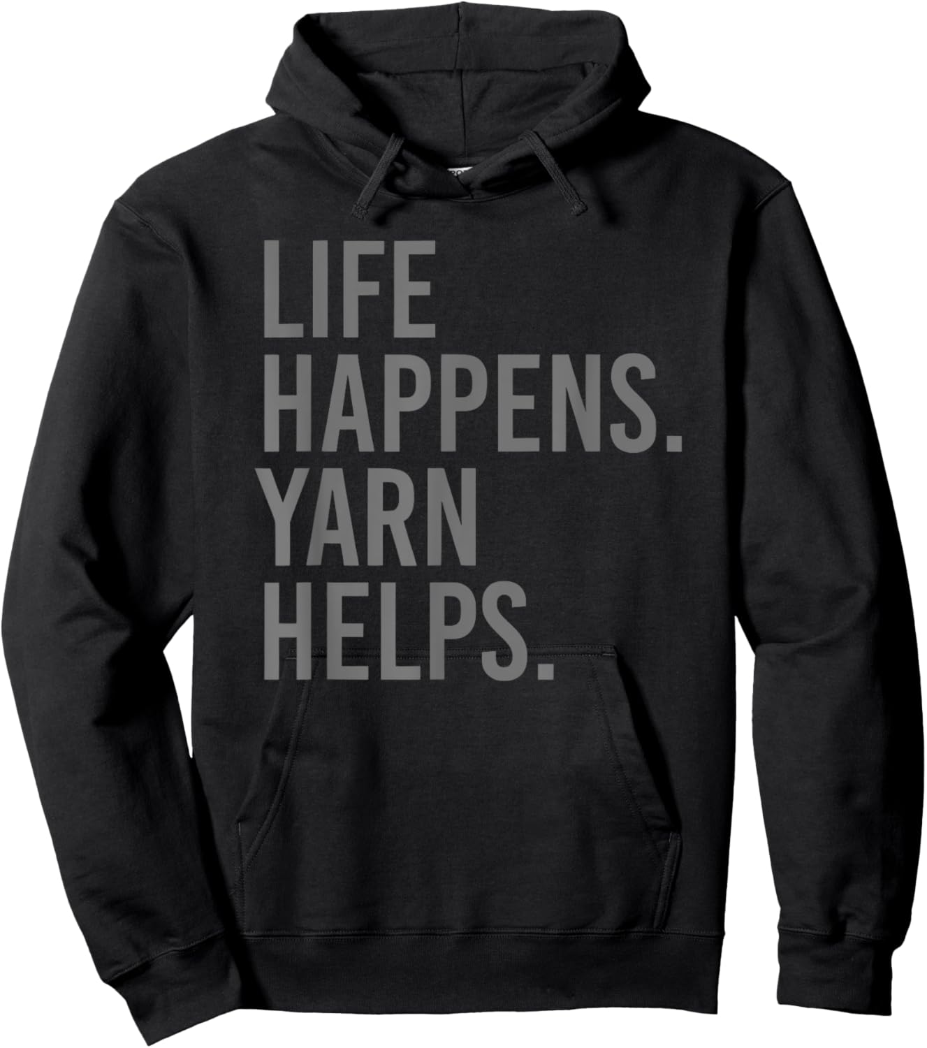 Life Happens Yarn Helps Hoodie - Hoodie | Black