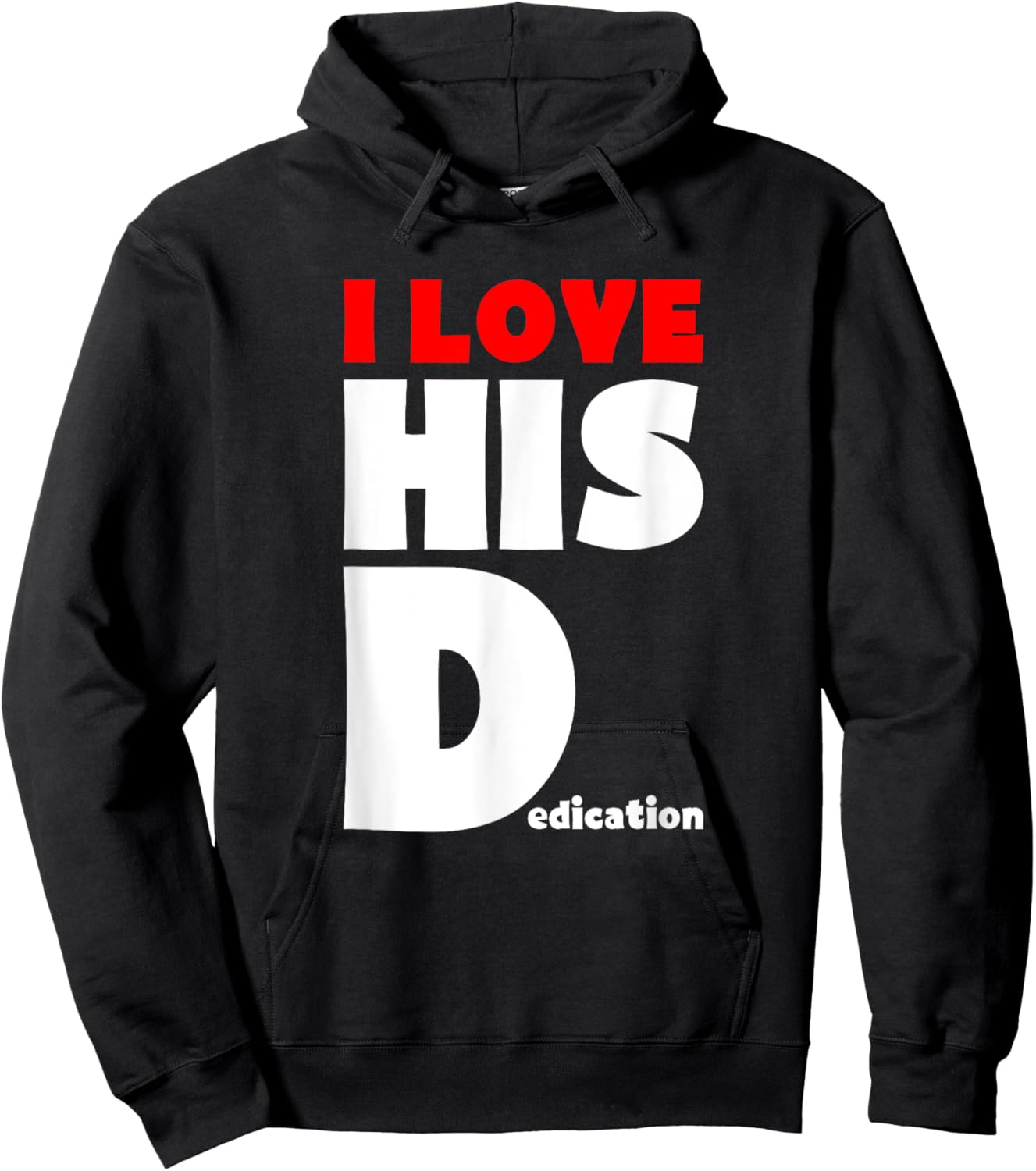 I Love Her P I Love His D Funny Matching Halloween Couples Hoodie - Hoodie | Black