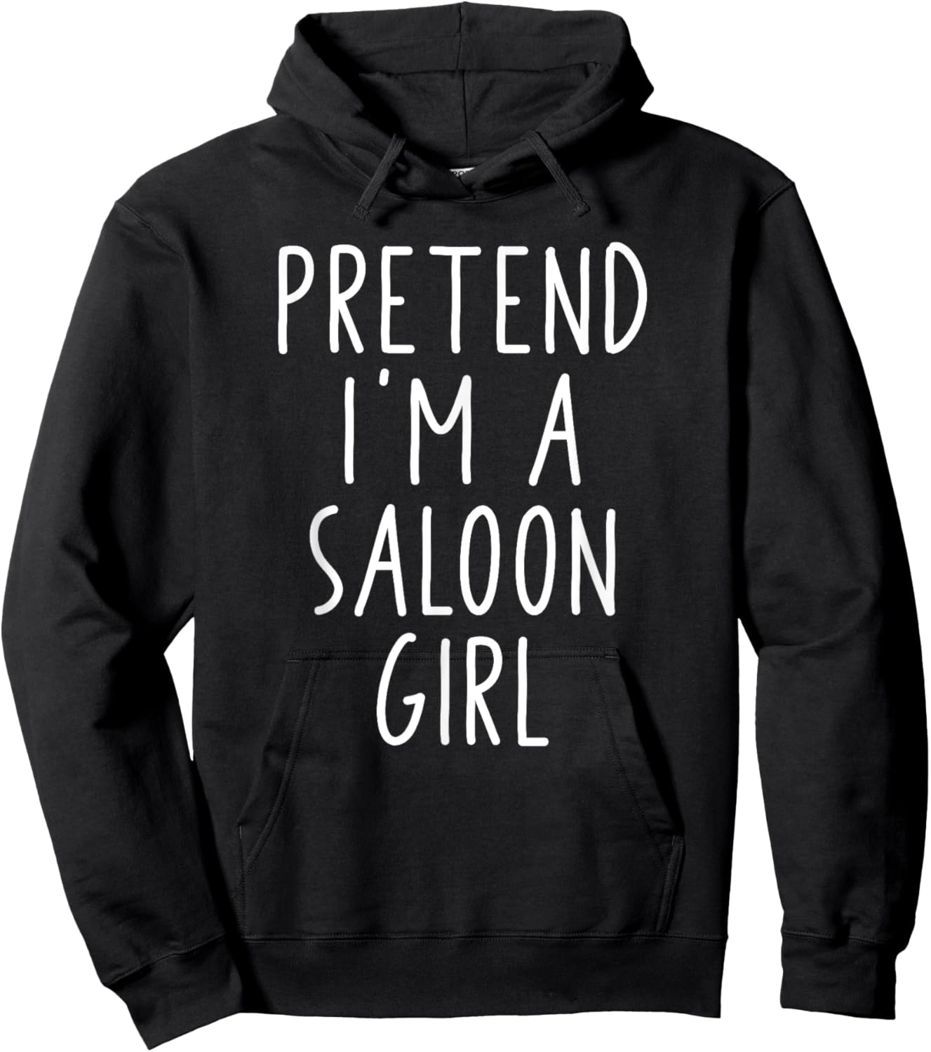 Pretend Saloon Girl Funny Halloween Costume matching group Hoodie - Hoodie | Black