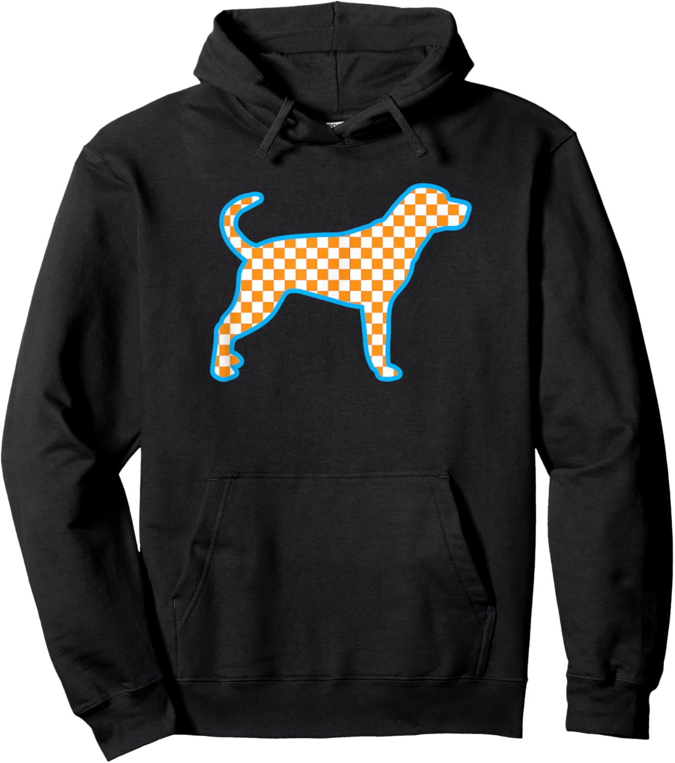 Native Home State Pride Orange White Checkerboard Tennessee Hoodie - Hoodie | Black