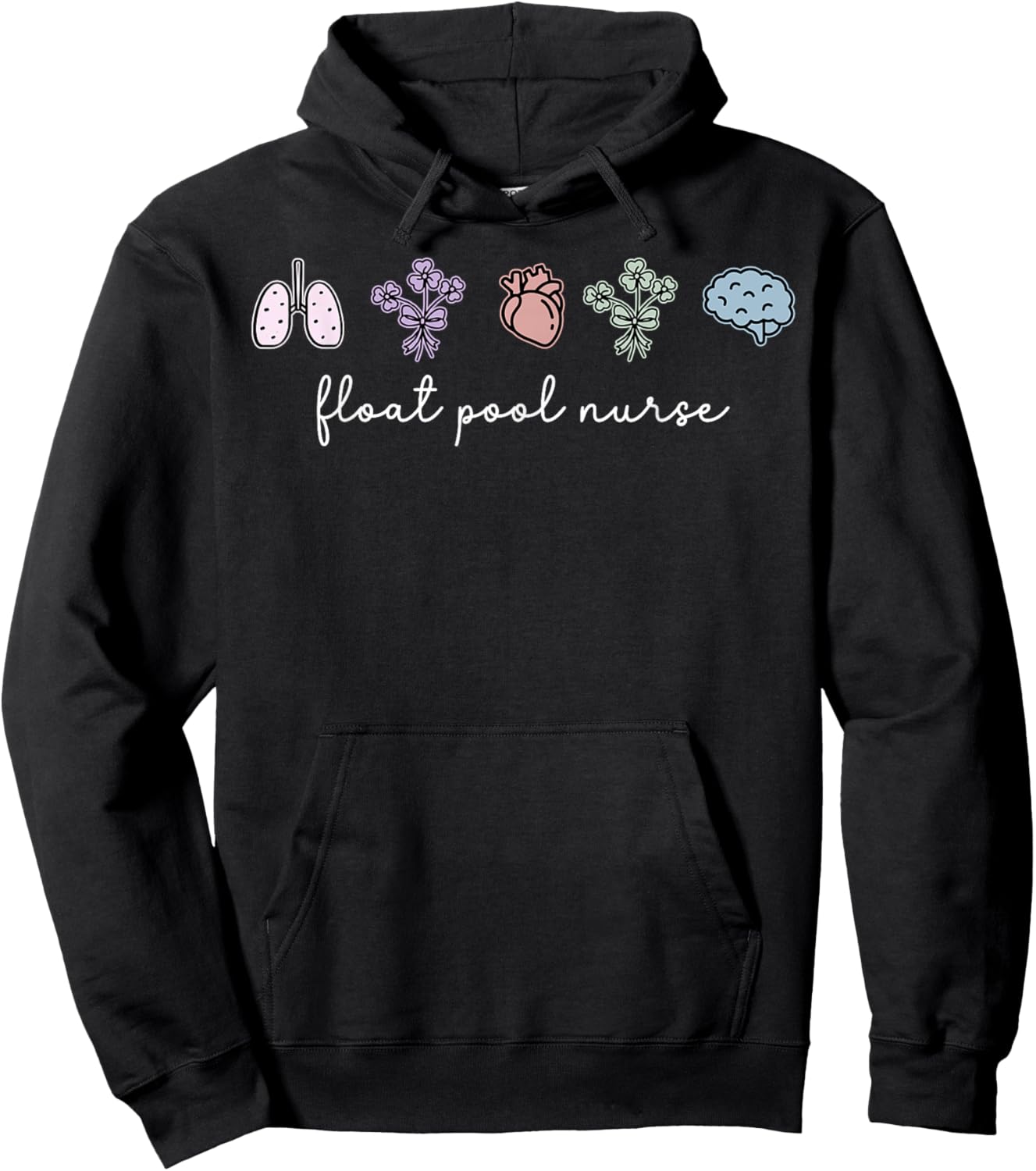 Boho Floral Float Pool Nurse Emergency Medicine Graduation Hoodie - Hoodie | Black