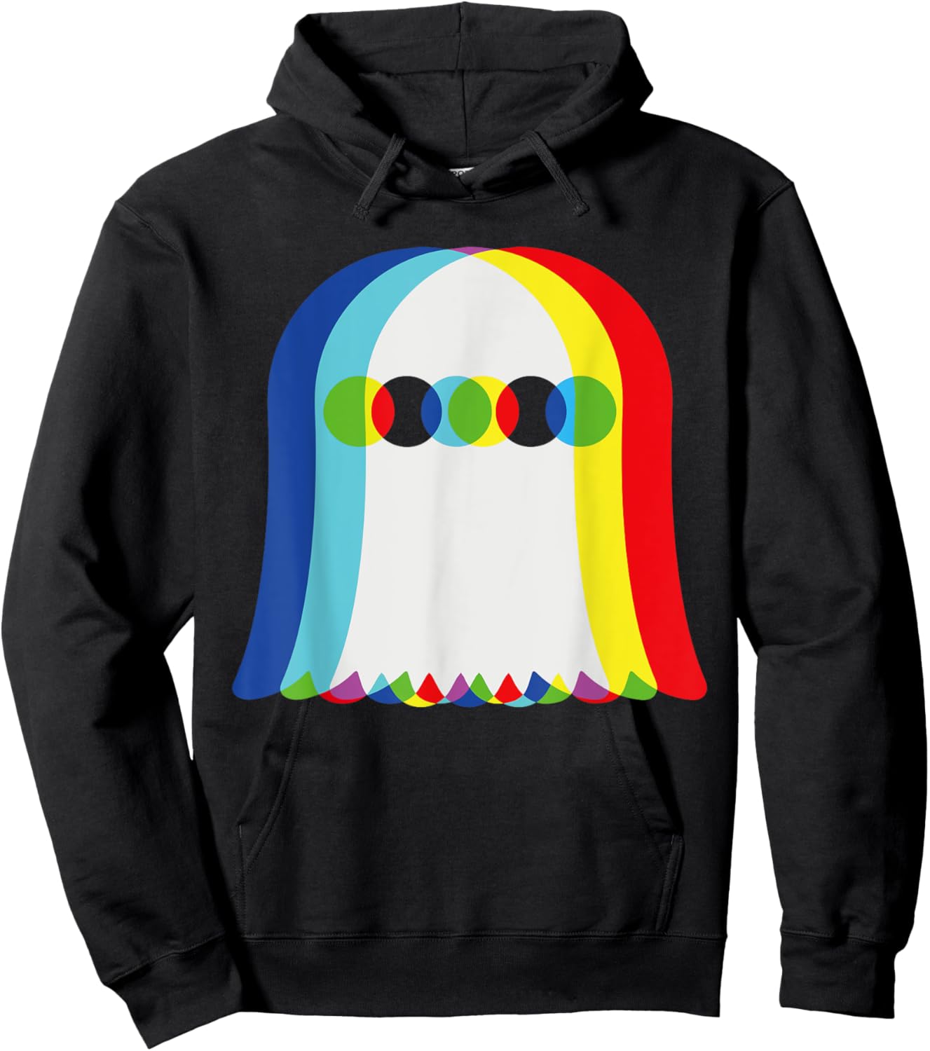 Ghost Trippy Vaporwave, Halloween Psychedelic Hoodie - Hoodie | Black