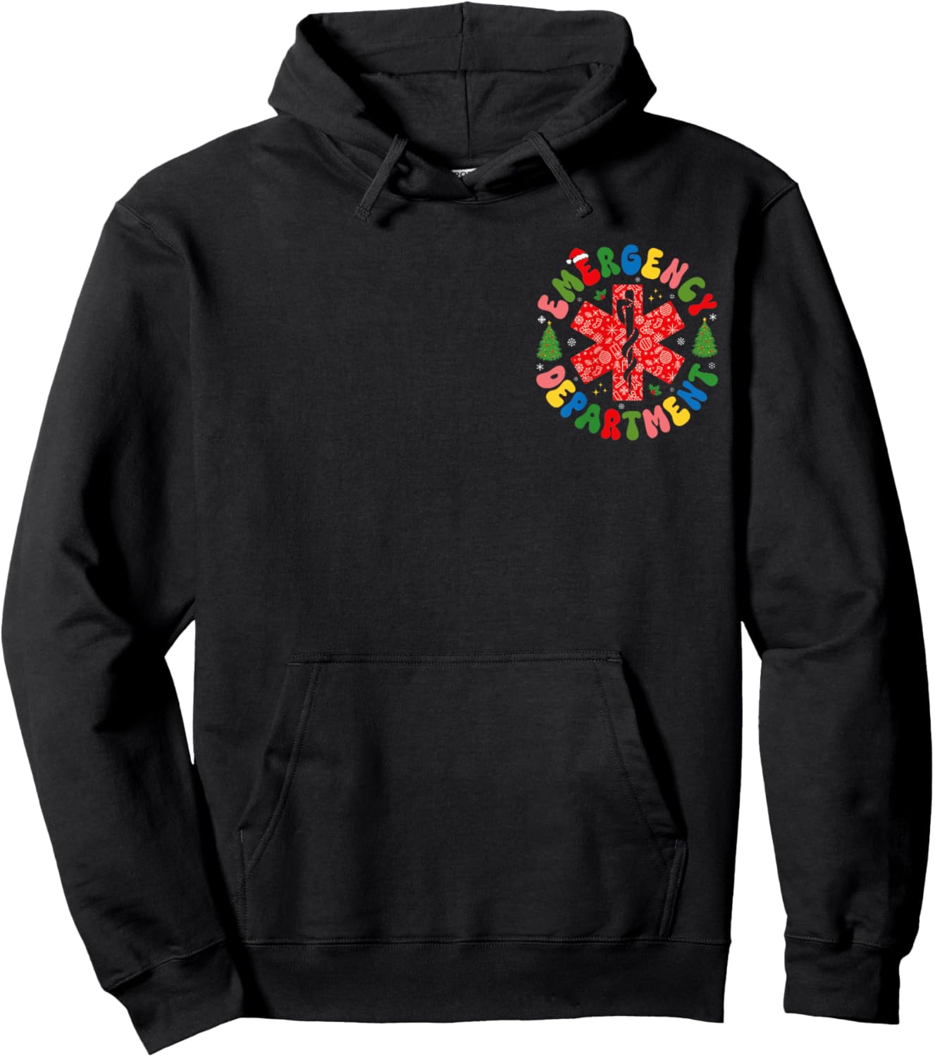 Emergency Department Christmas Emergency Room ER Nurse Hoodie - Hoodie | Black