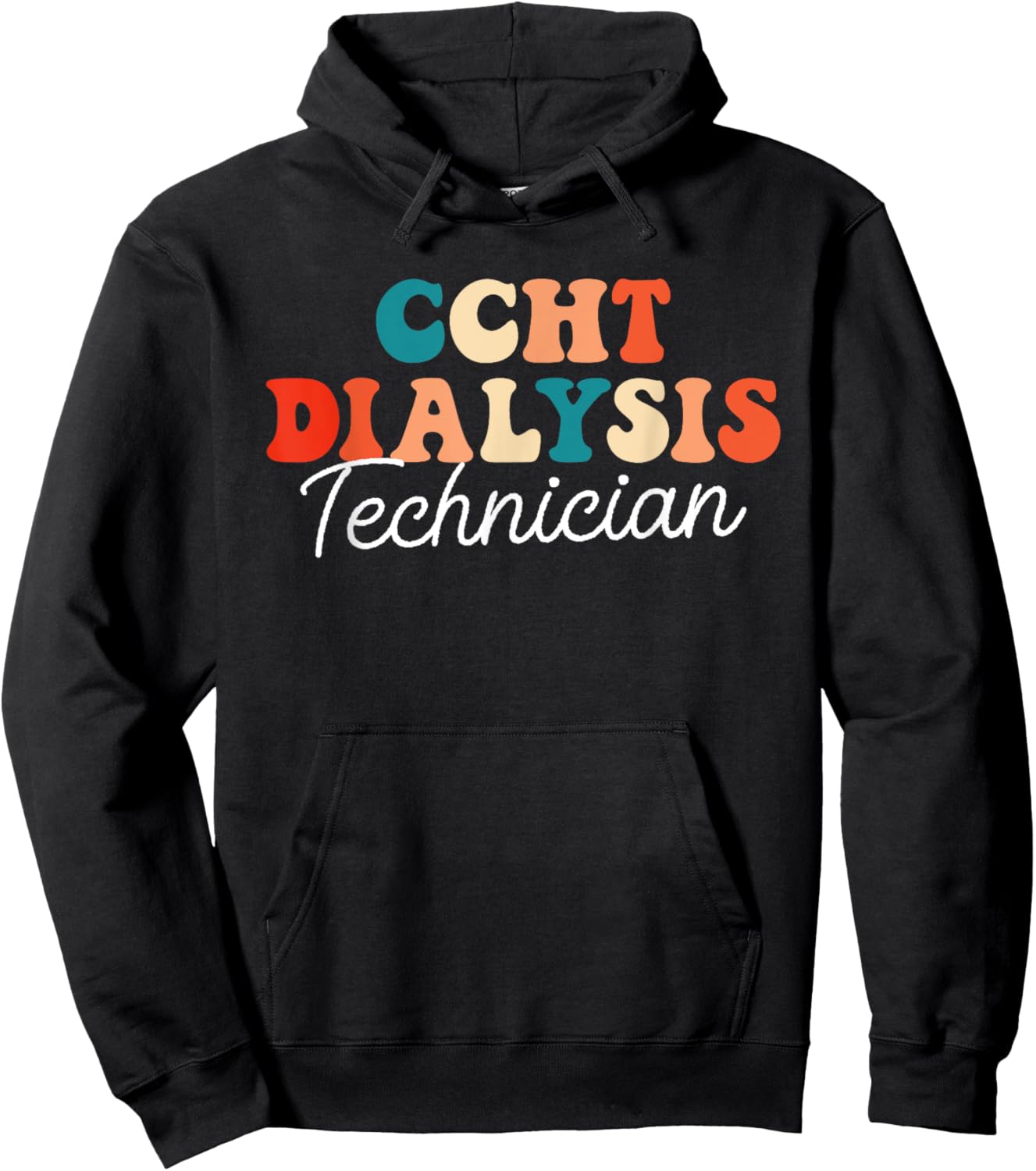 CCHT Dialysis Technician Nephrology Retro Dialysis Tech Hoodie - Hoodie | Black