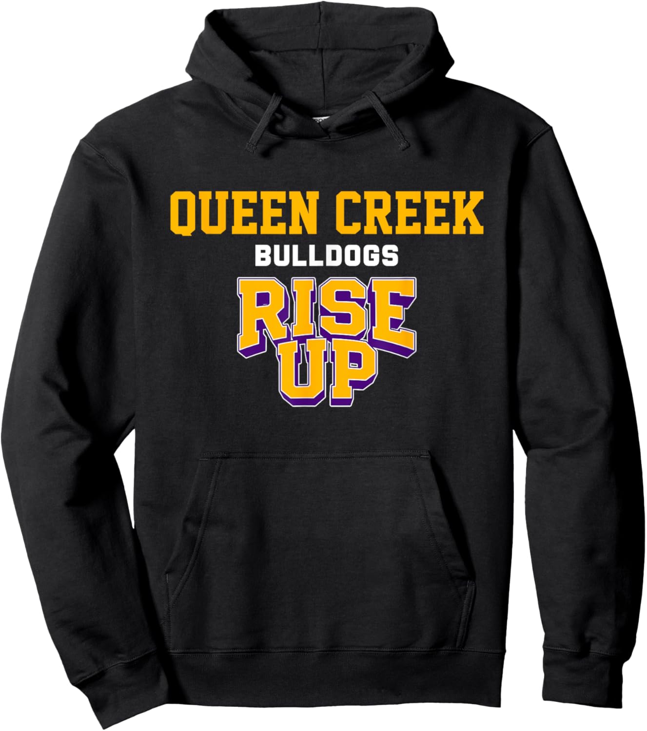 Queen Creek Bulldogs Rise Up HS Hoodie - Hoodie | Black