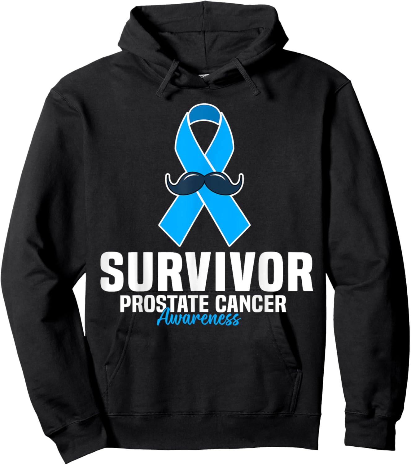 Prostate Cancer Survivor Prostate Cancer Ribbon For Dad Hoodie - Hoodie | Black