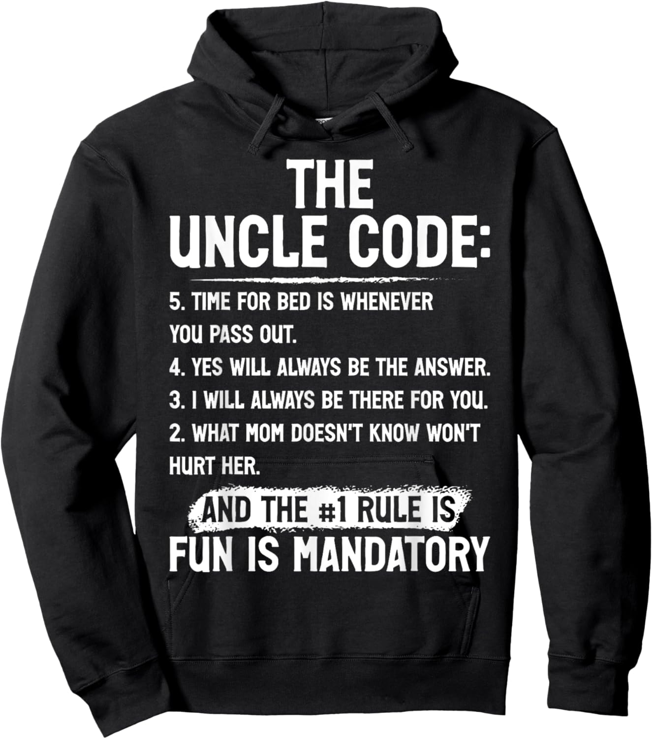 Funny Uncle Gifts From Niece Nephew Funny the Uncle Code Hoodie - Hoodie | Black