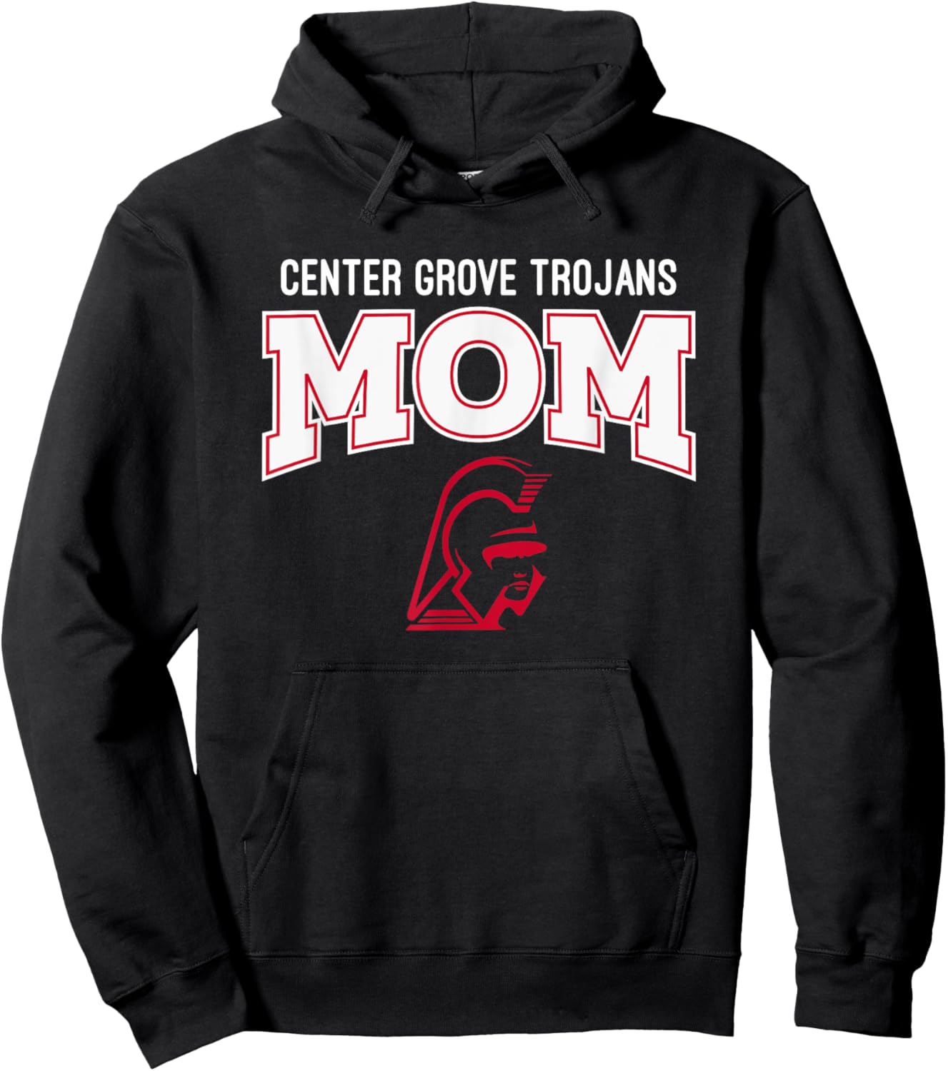 Center Grove Trojans Logo Mom HS Hoodie - Hoodie | Black
