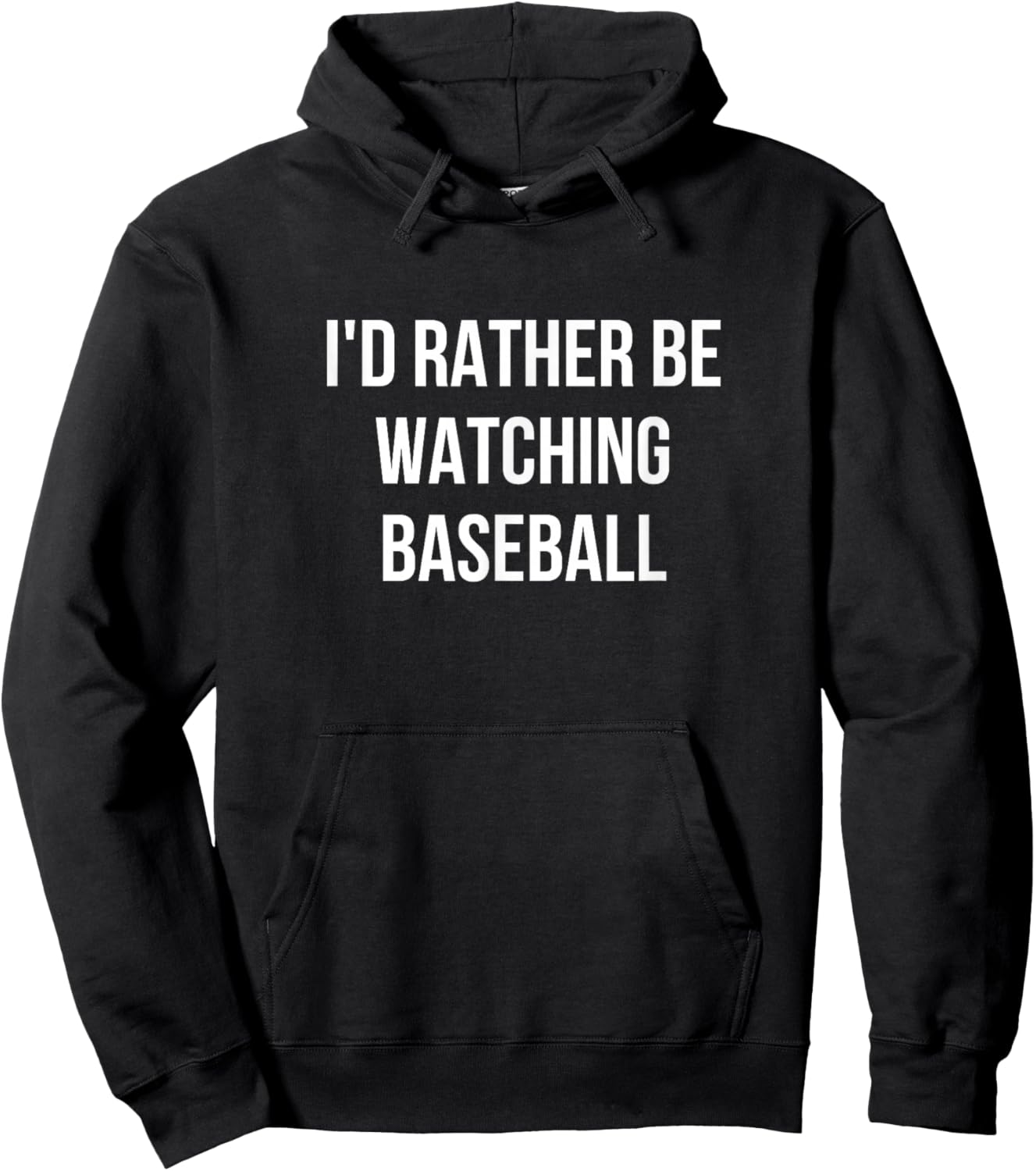 I'd Rather Be Watching Baseball Hoodie - Hoodie | Black