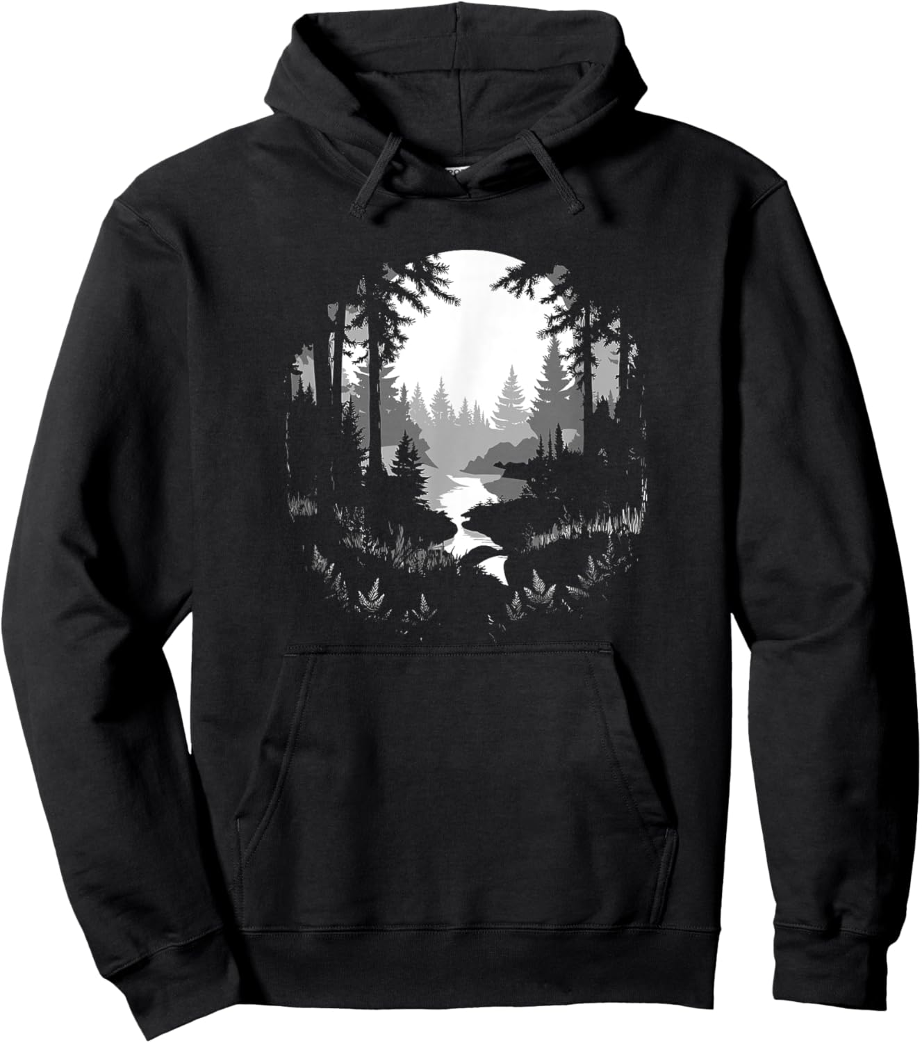Night Nature Wildlife Trees Outdoor Men Boys Girls Hoodie - Hoodie | Black