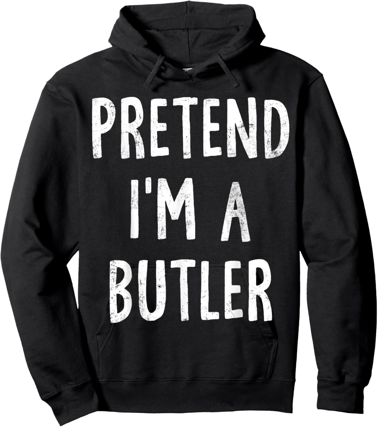 Pretend I'm A Butler Lazy Easy Halloween Costume Hoodie - Hoodie | Black