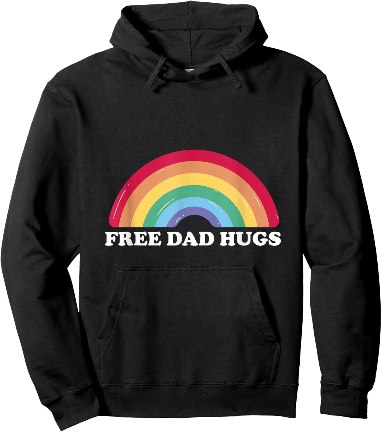 Free Dad Hugs Pride Hoodie - Hoodie | Black