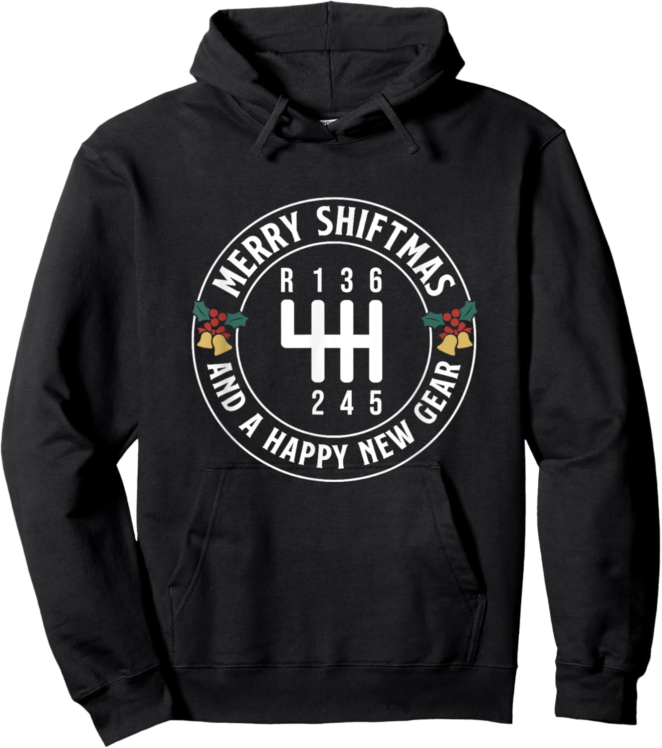 Merry Shiftmas And A Happy New Gear - Car Guy Auto Mechanic Hoodie - Hoodie | Black