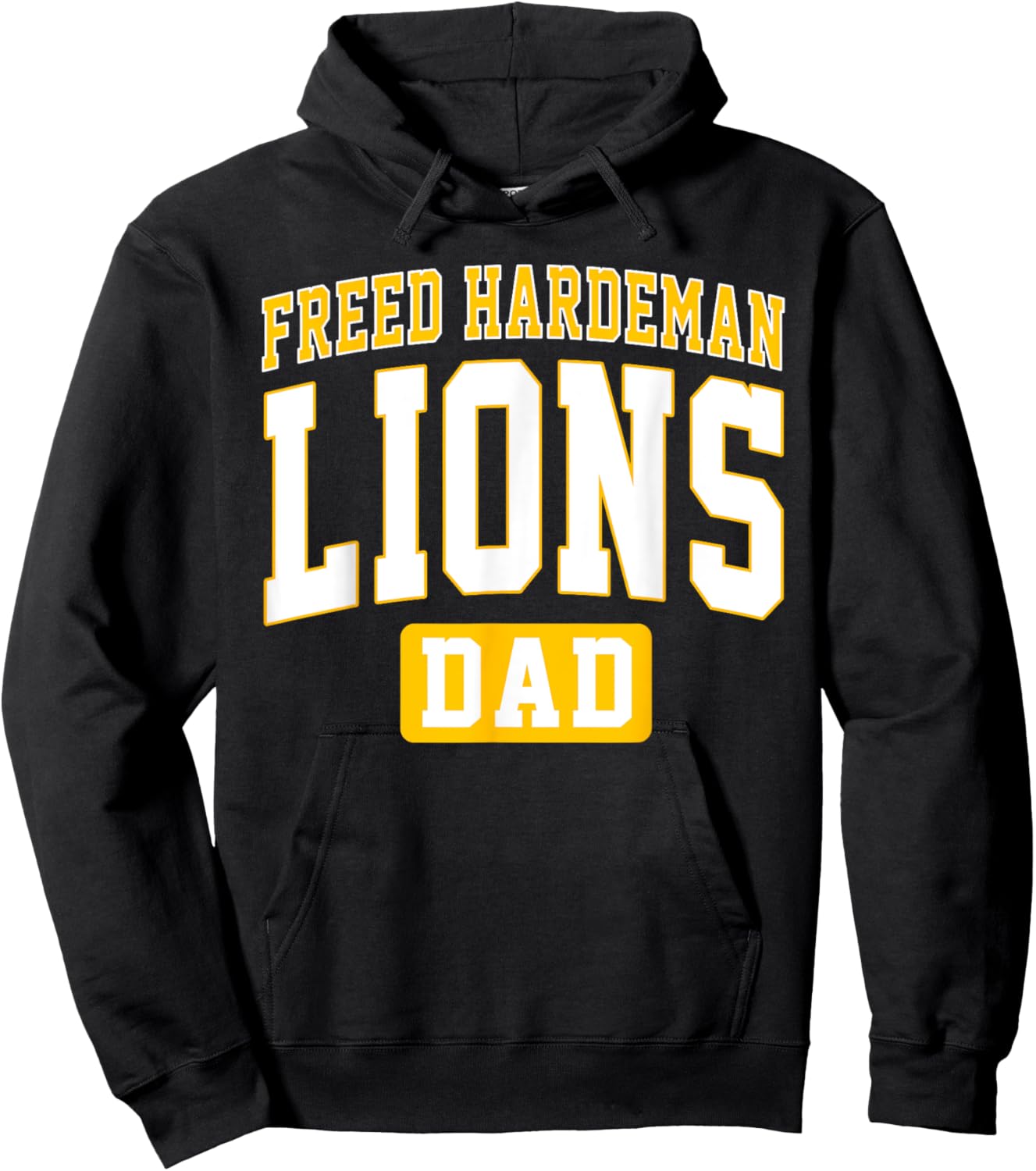 Freed-Hardeman University Lions Dad Arch Vintage Design Hoodie - Hoodie | Black
