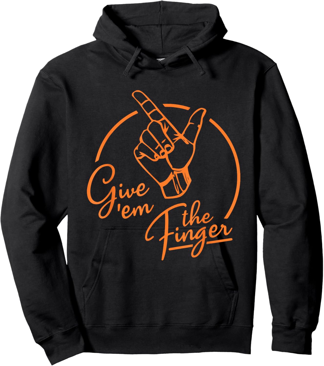 Give 'Em the Finger Apparel Hoodie - Hoodie | Black