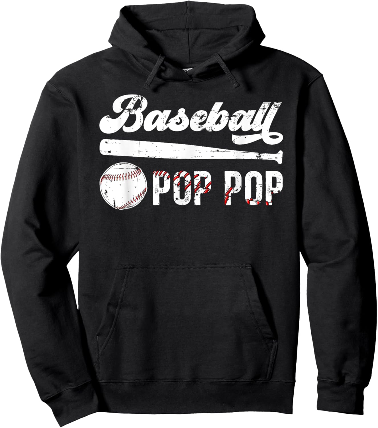 Baseball Pop Pop Of A Baseball Player Pop Pop Hoodie - Hoodie | Black