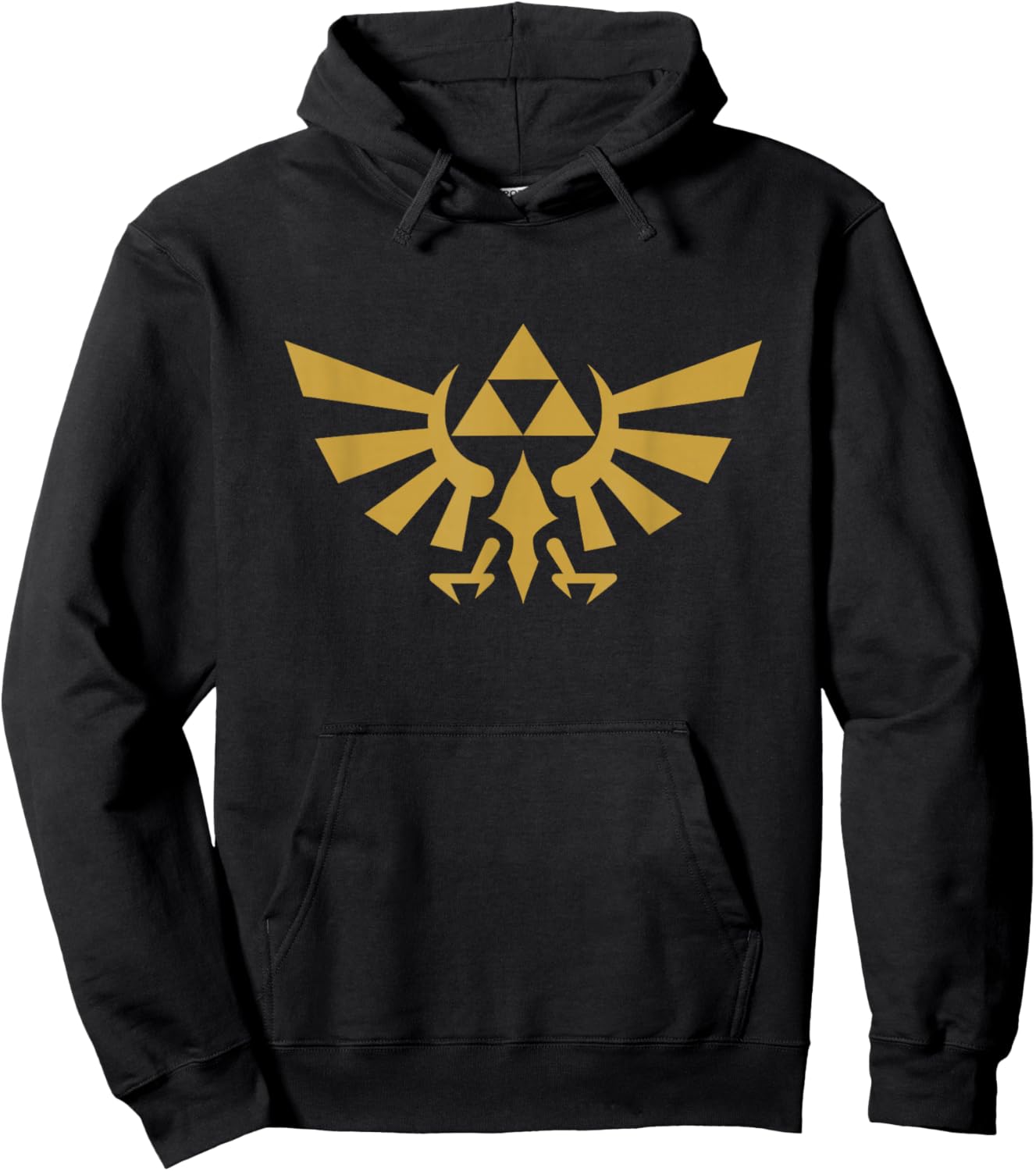 The Legend of Zelda Hyrule Gold Tricolor Shield Hoodie - Hoodie | Black