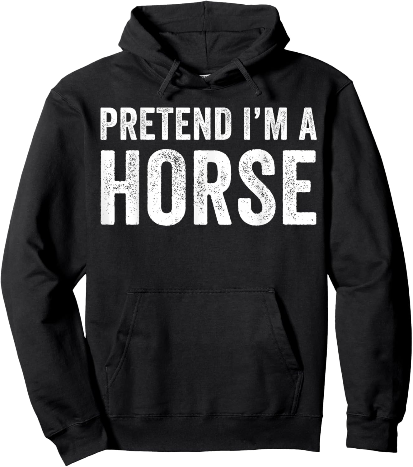 Pretend I'm A Horse Costume Halloween Simple Funny Hoodie - Hoodie | Black
