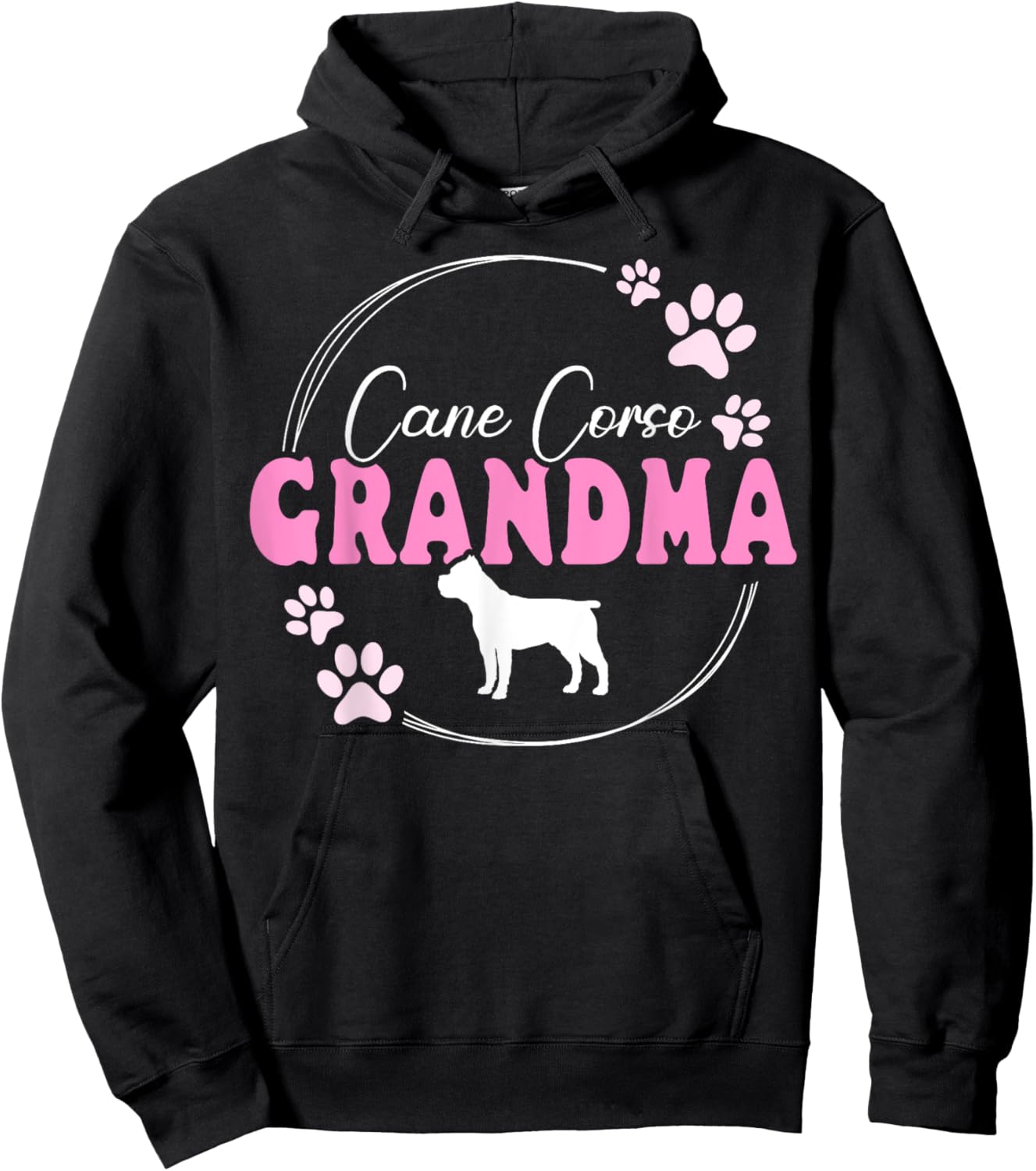 Cute Cane Corso Grandma Hoodie - Hoodie | Black