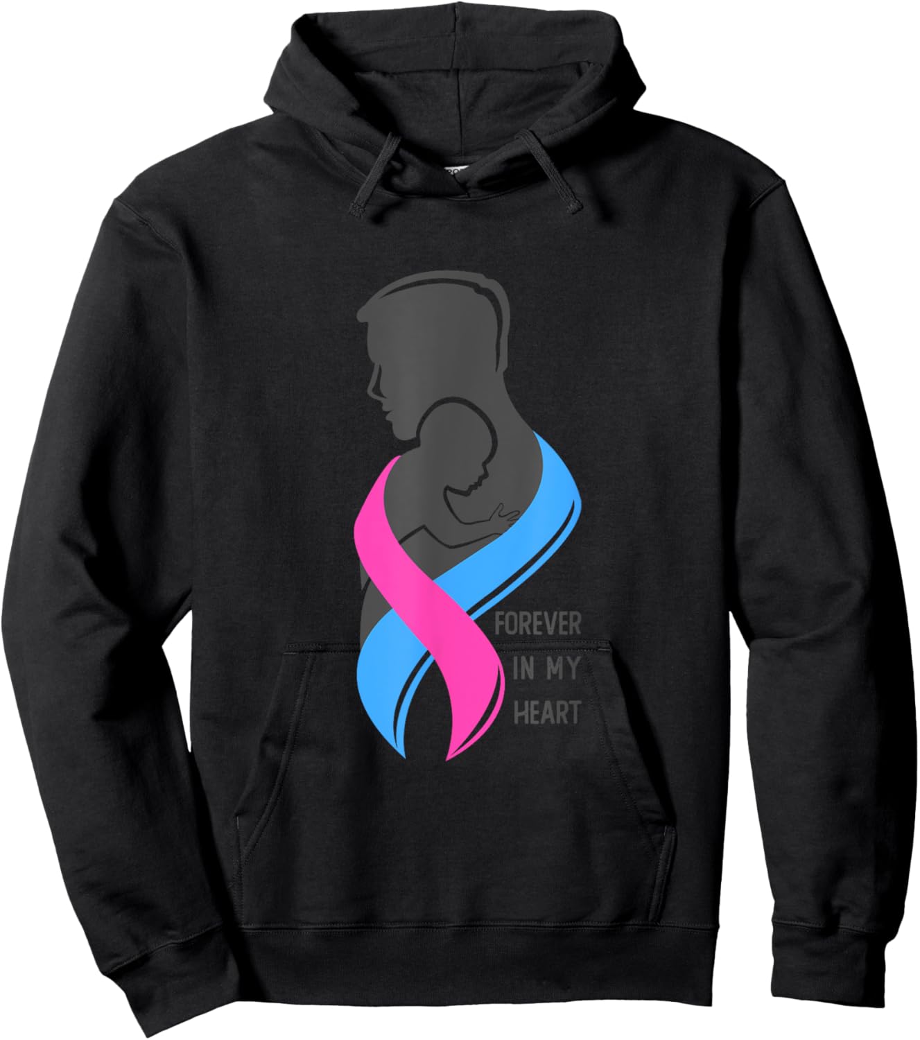 Forever In My Hearts, Infant Loss Awareness Month Hoodie - Hoodie | Black