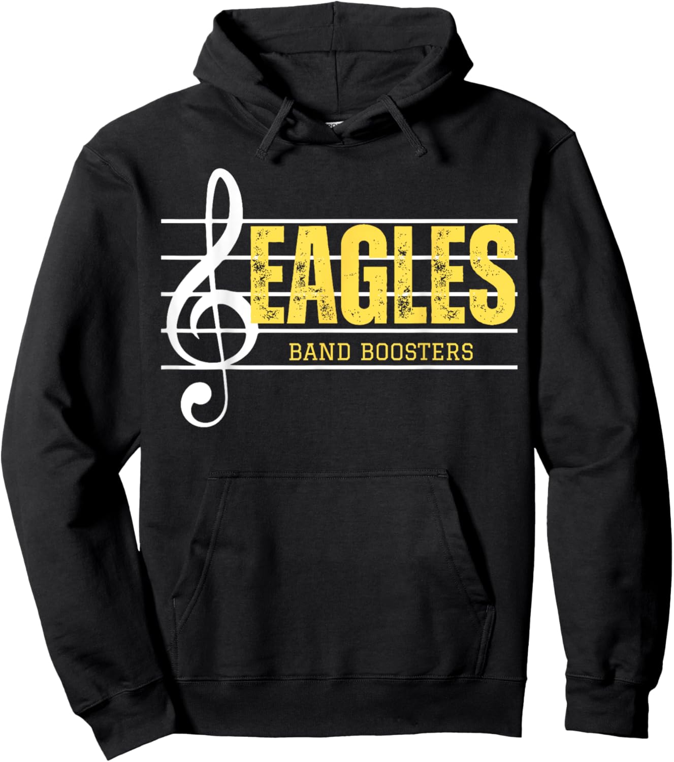 Eagles with Music Staff Hoodie - Hoodie | Black